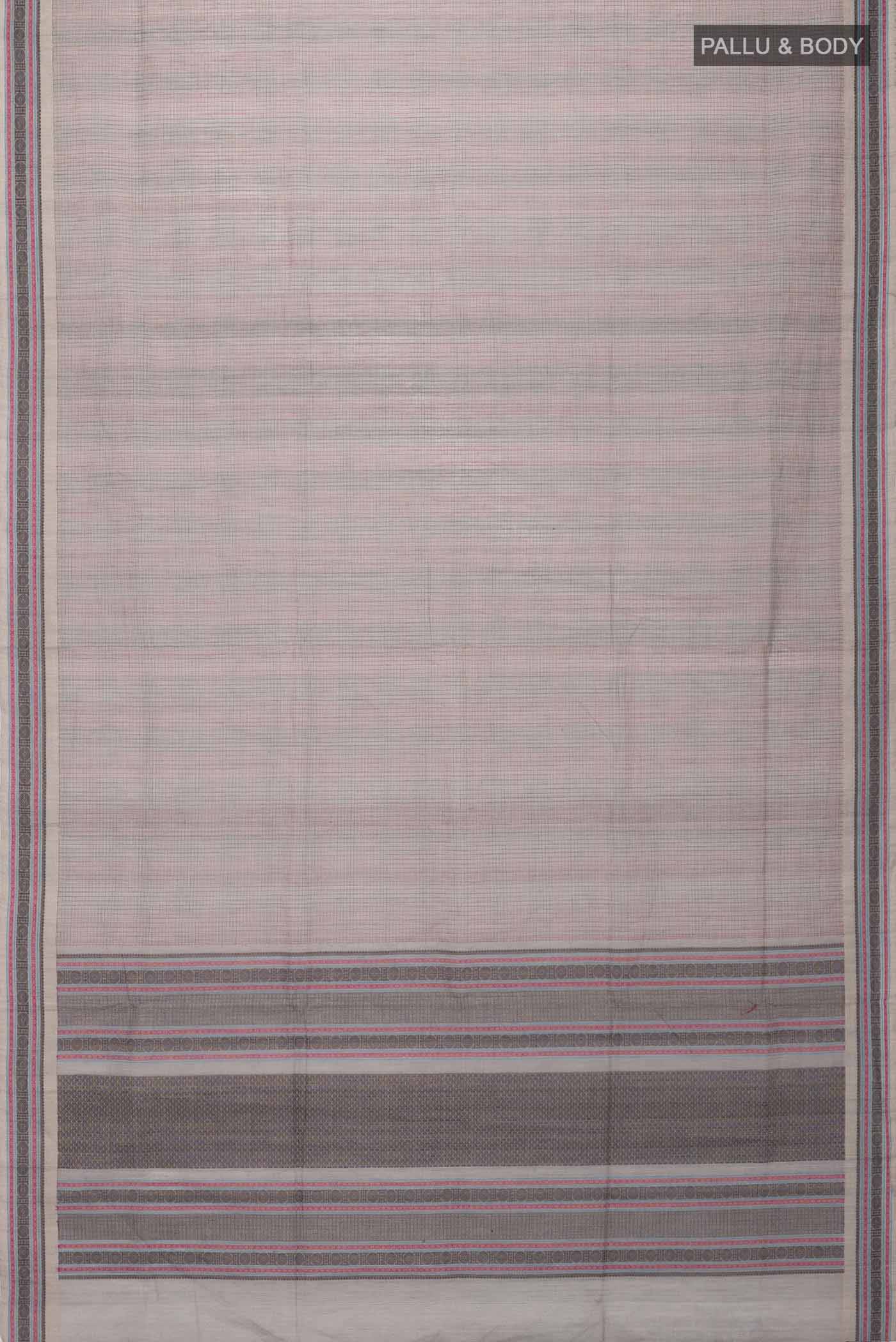 Grey Coimbatore Cotton Saree - Image 3