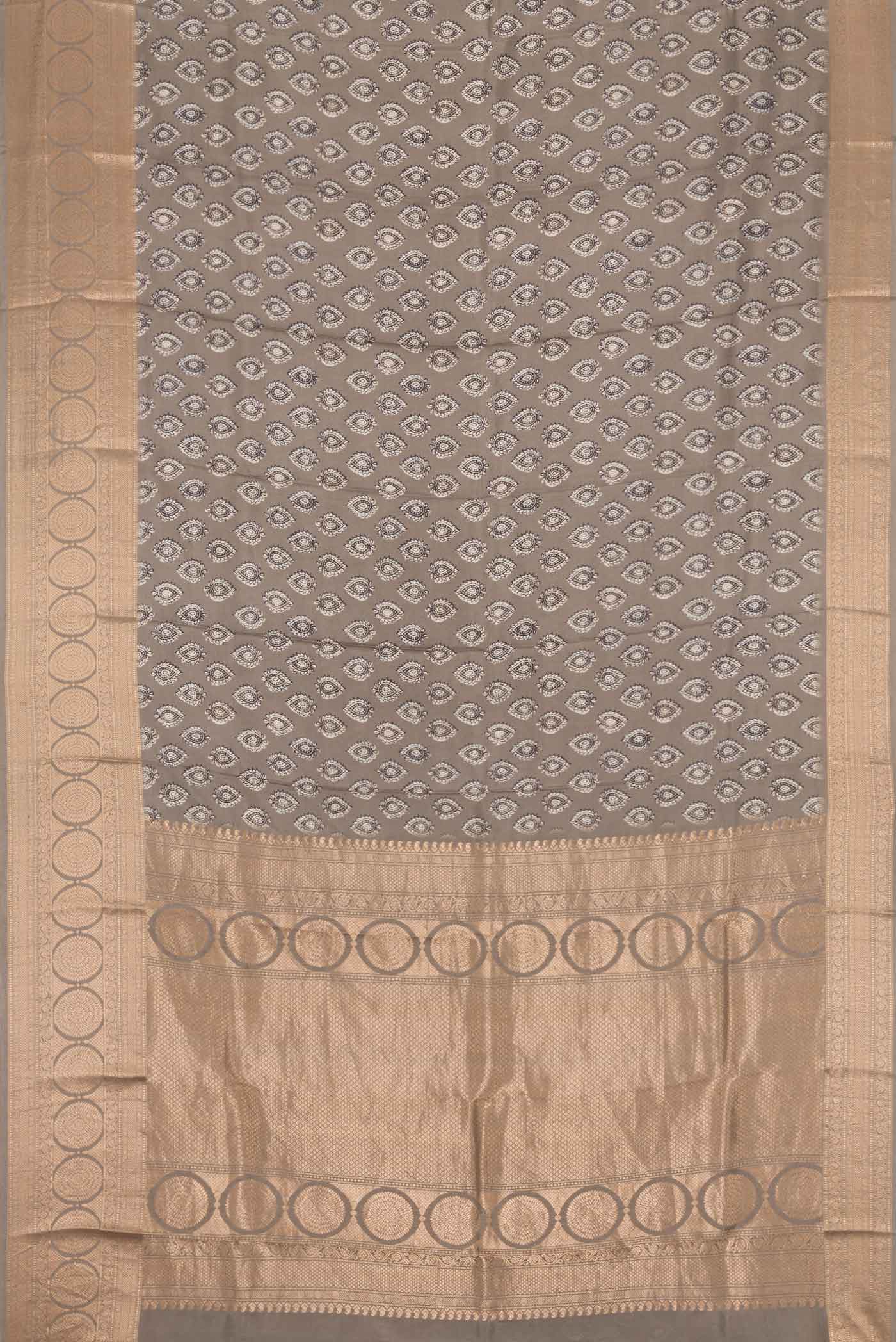Grey Dual Tone Kanjivaram Silk Saree - Image 6