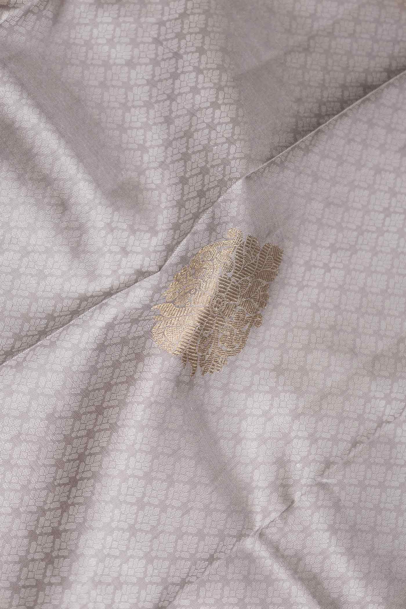 Grey Dual Tone Kanchipuram Silk Saree - Image 2