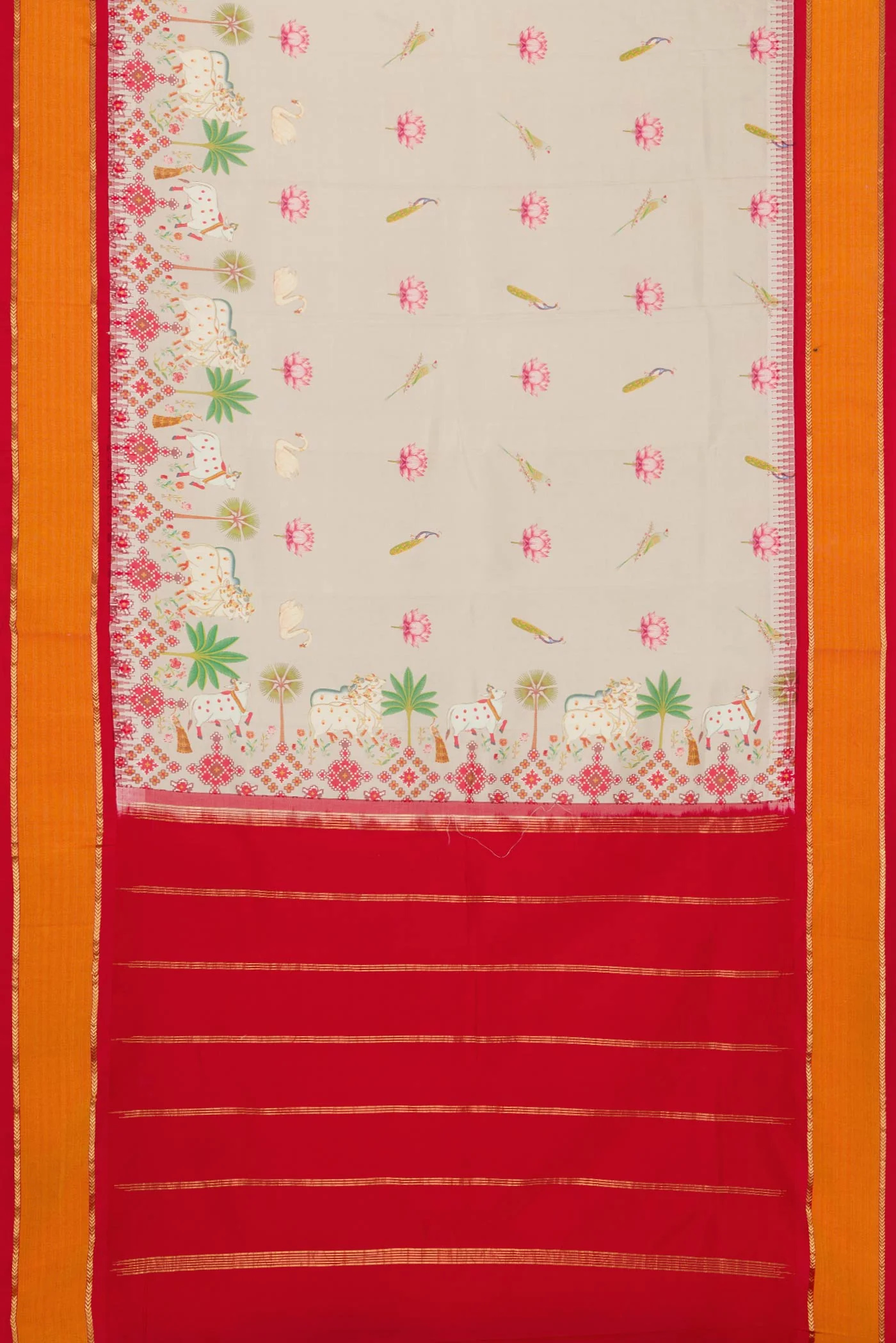Grey Dual Tone Kanchipuram Silk Saree - Image 6