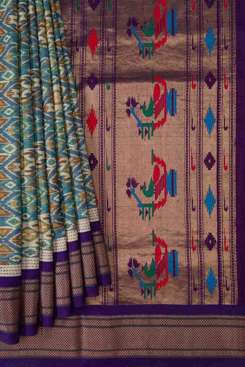 Grey Dual Tone Kanchipuram Silk Saree - Image 2
