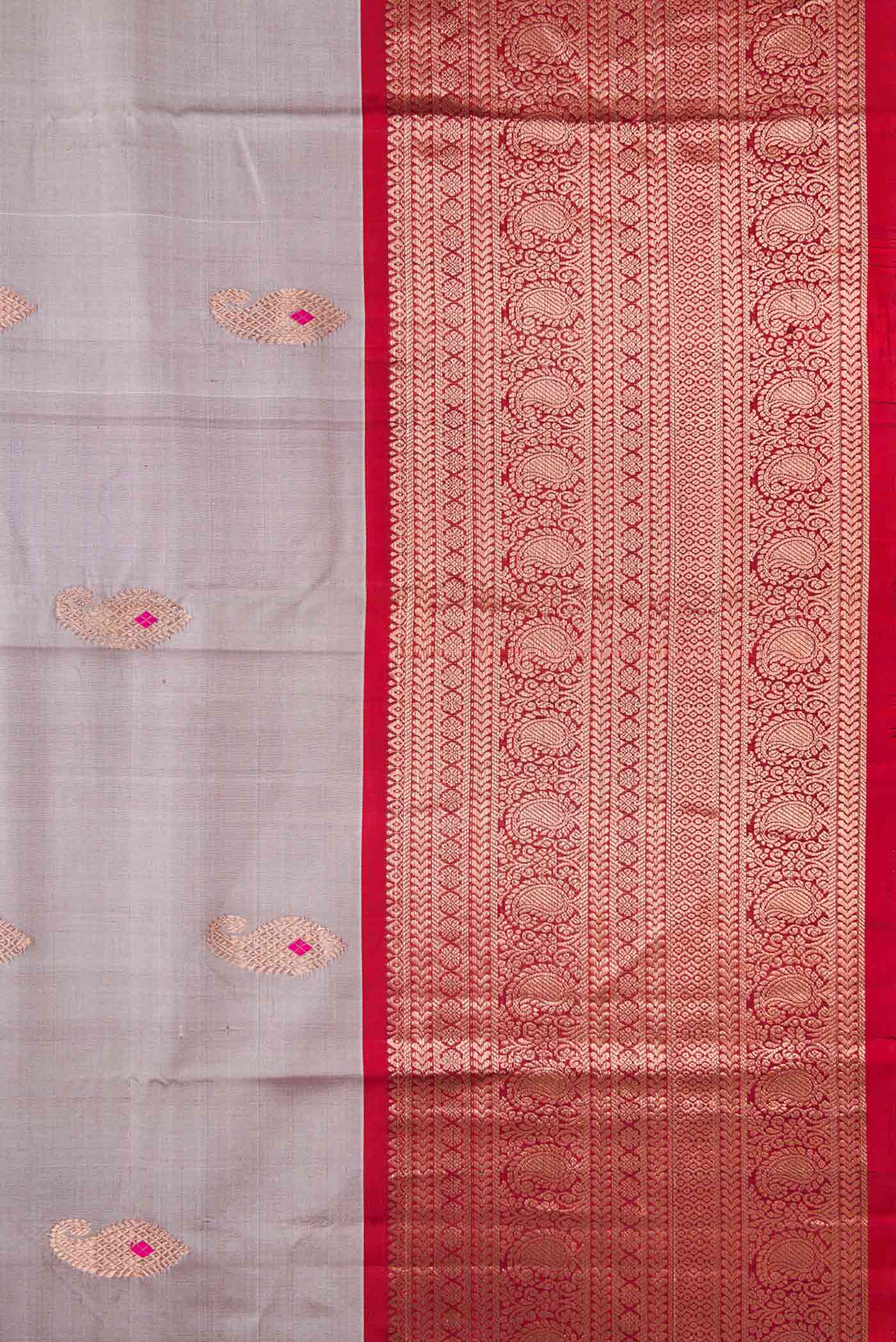 Grey Kanjivaram Silk Saree - Image 3