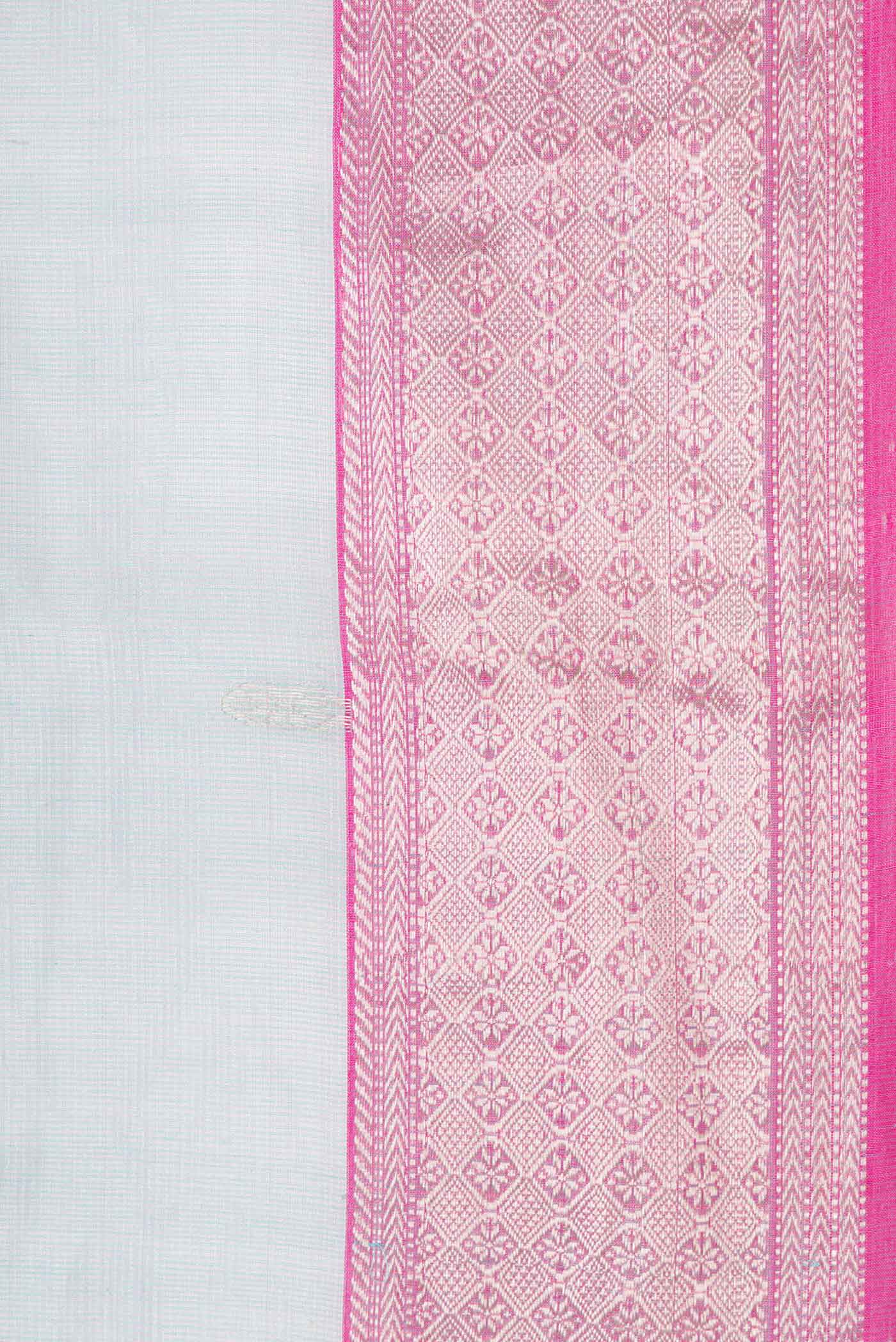 Grey Dual Tone Kota Silk Saree - Image 3