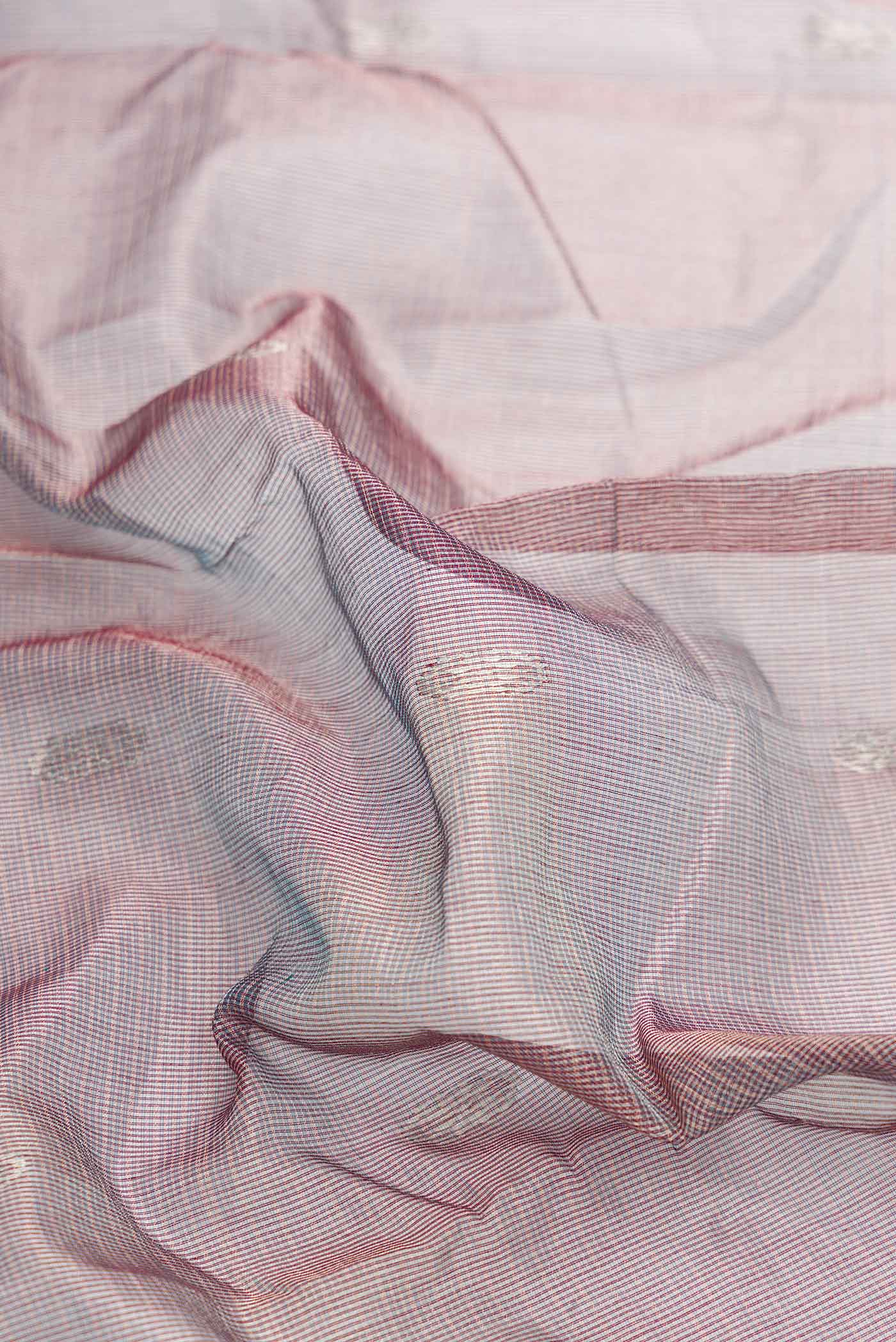 Grey Dual Tone Kota Silk Saree - Image 2