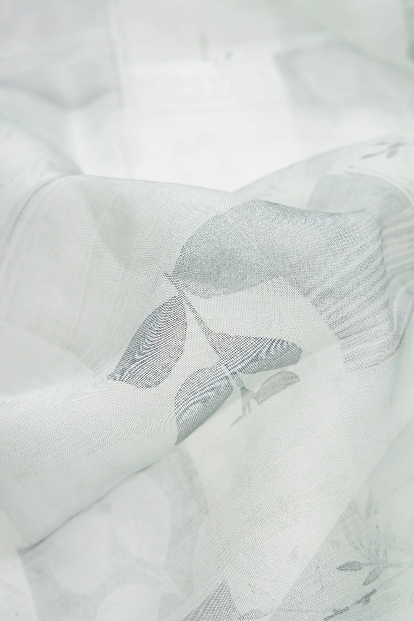 Light Blue Organza Silk Saree - Image 2