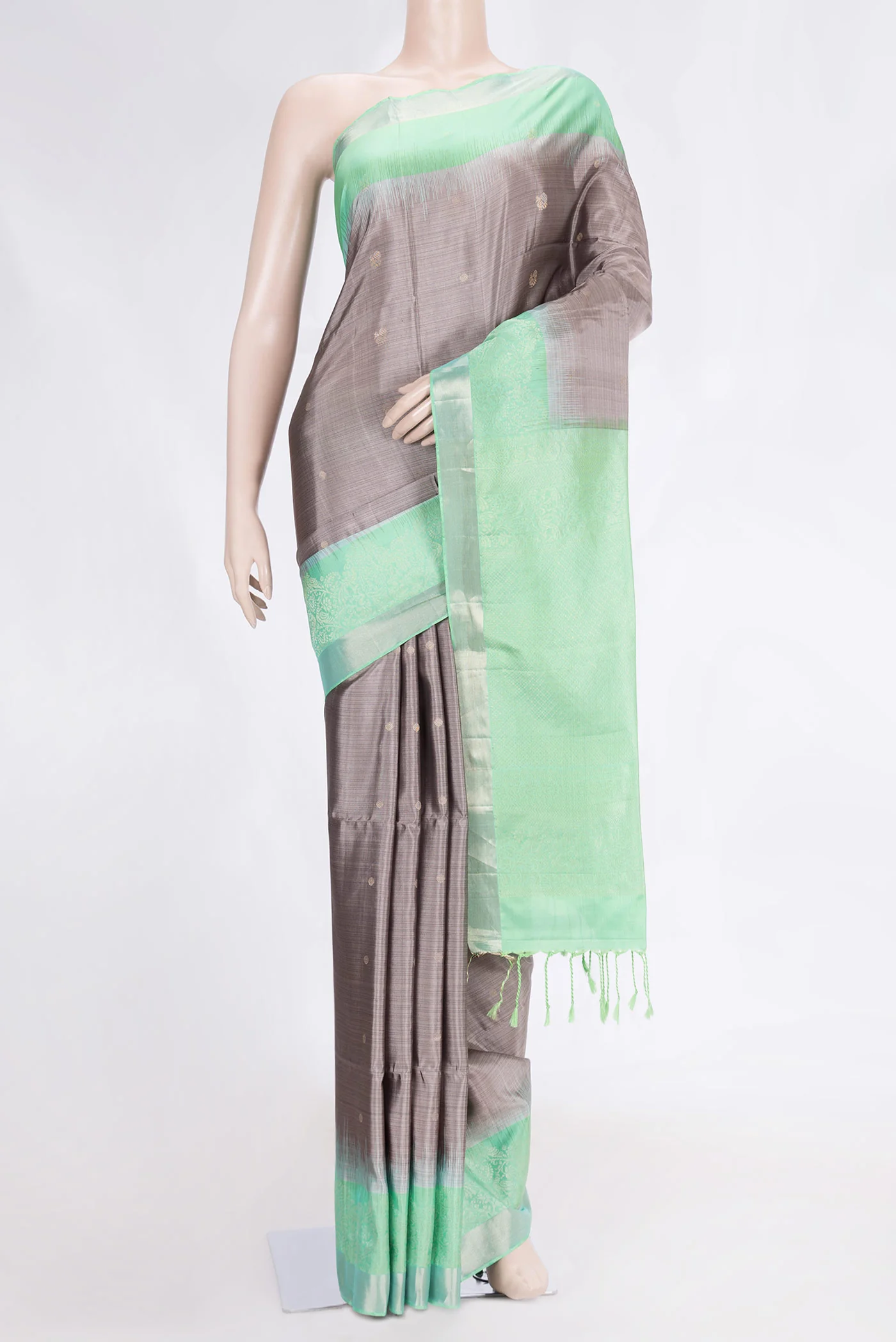 Grey Soft Silk Saree
