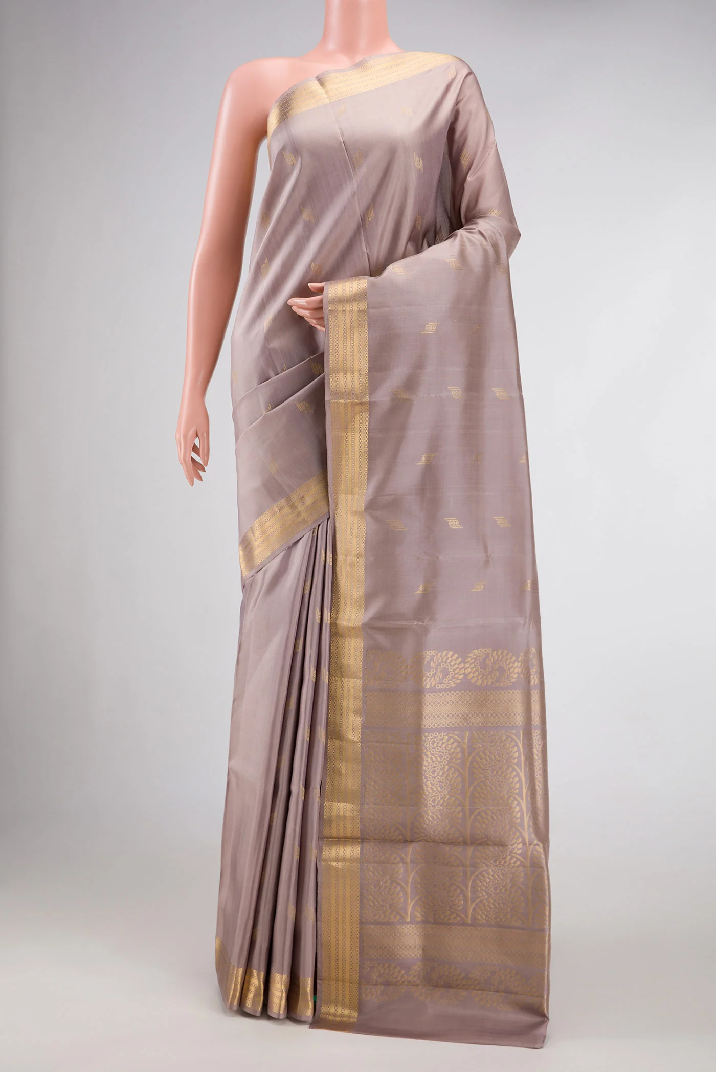 Grey Soft Silk Saree