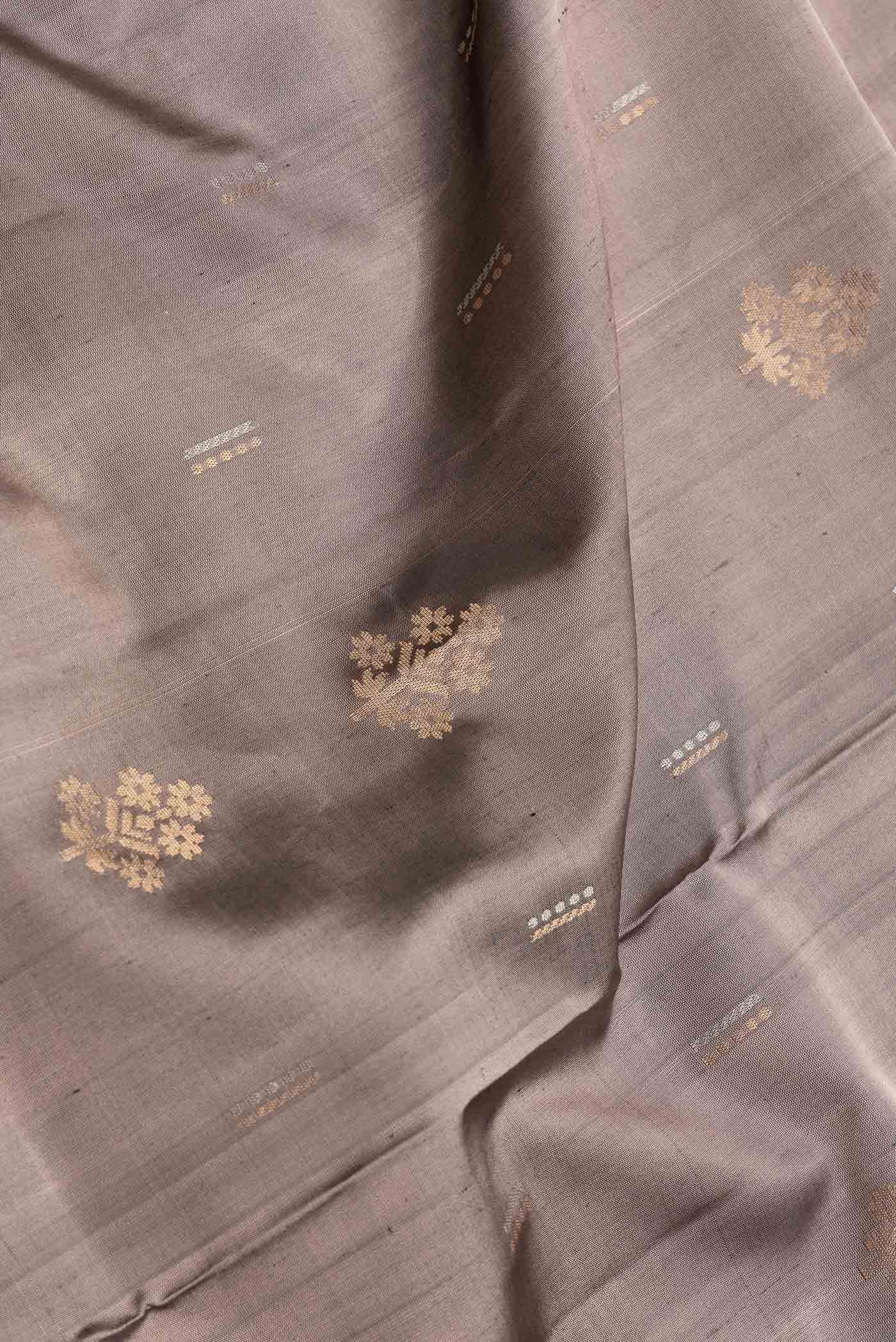 Grey Soft Silk Saree - Image 2