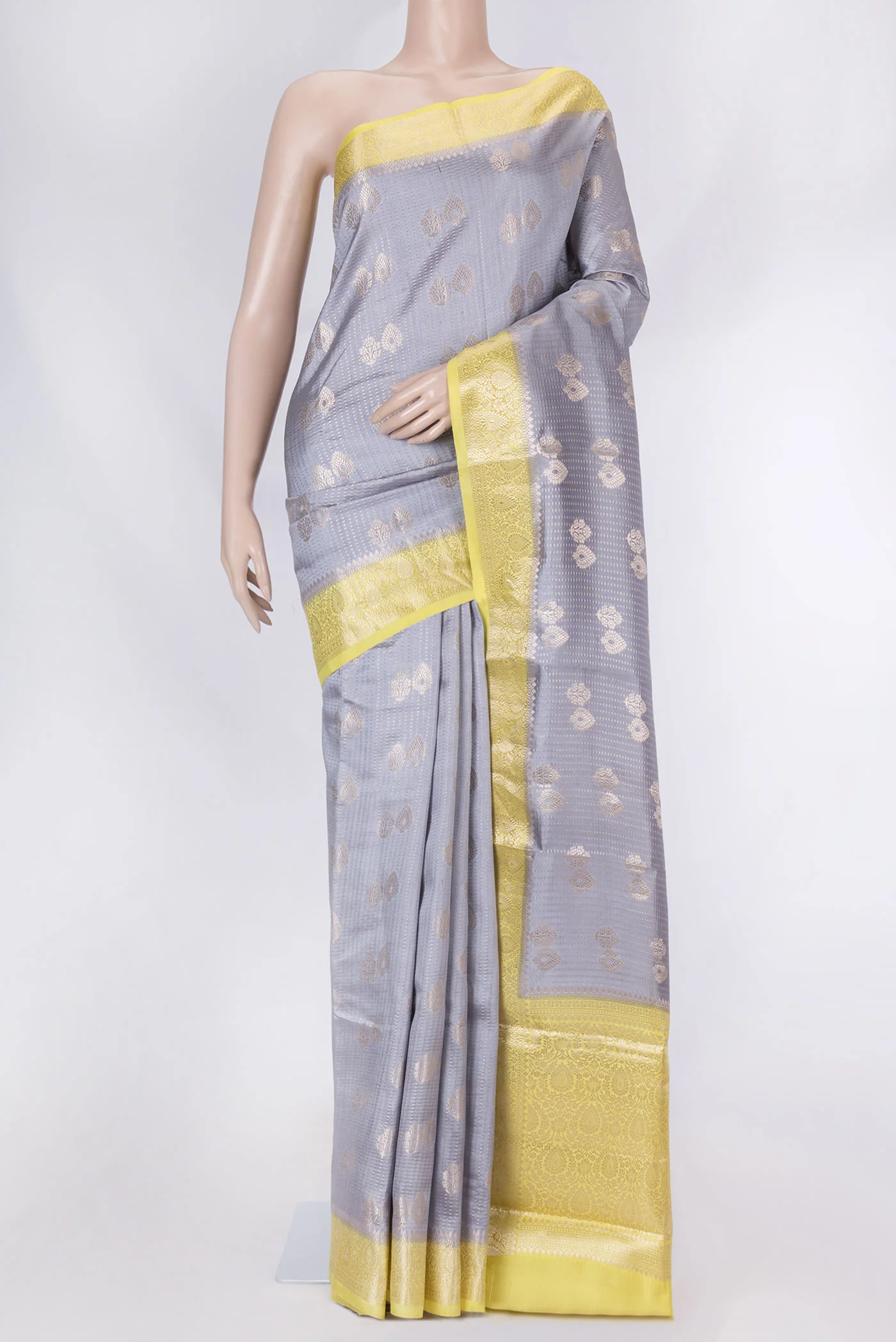 Lilac Banarasi Raw Silk Saree