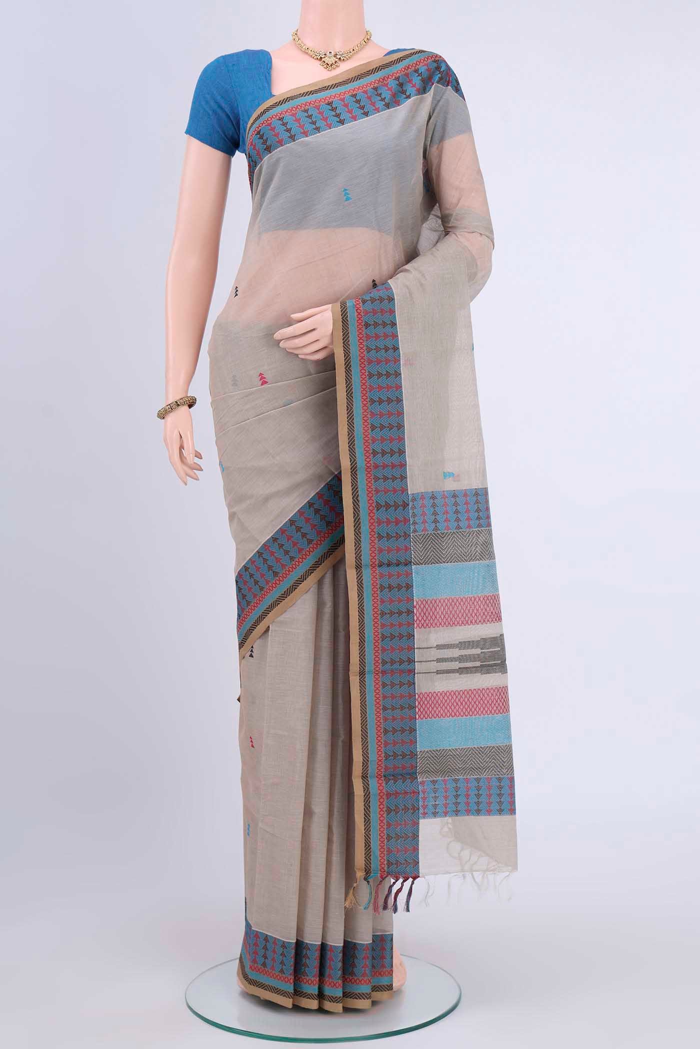 Grey Kanchi Cotton Saree