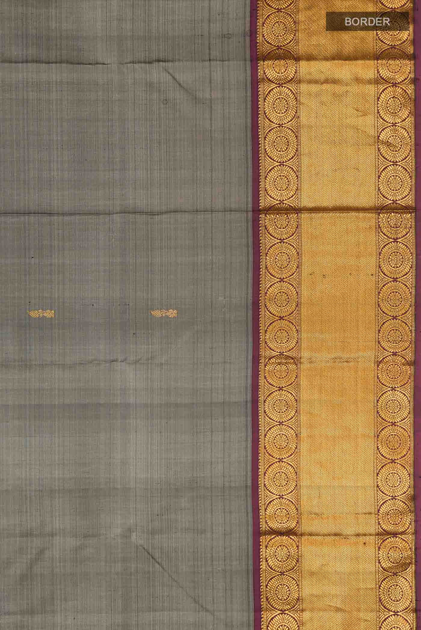 Grey Kanjivaram Silk Saree - Image 3