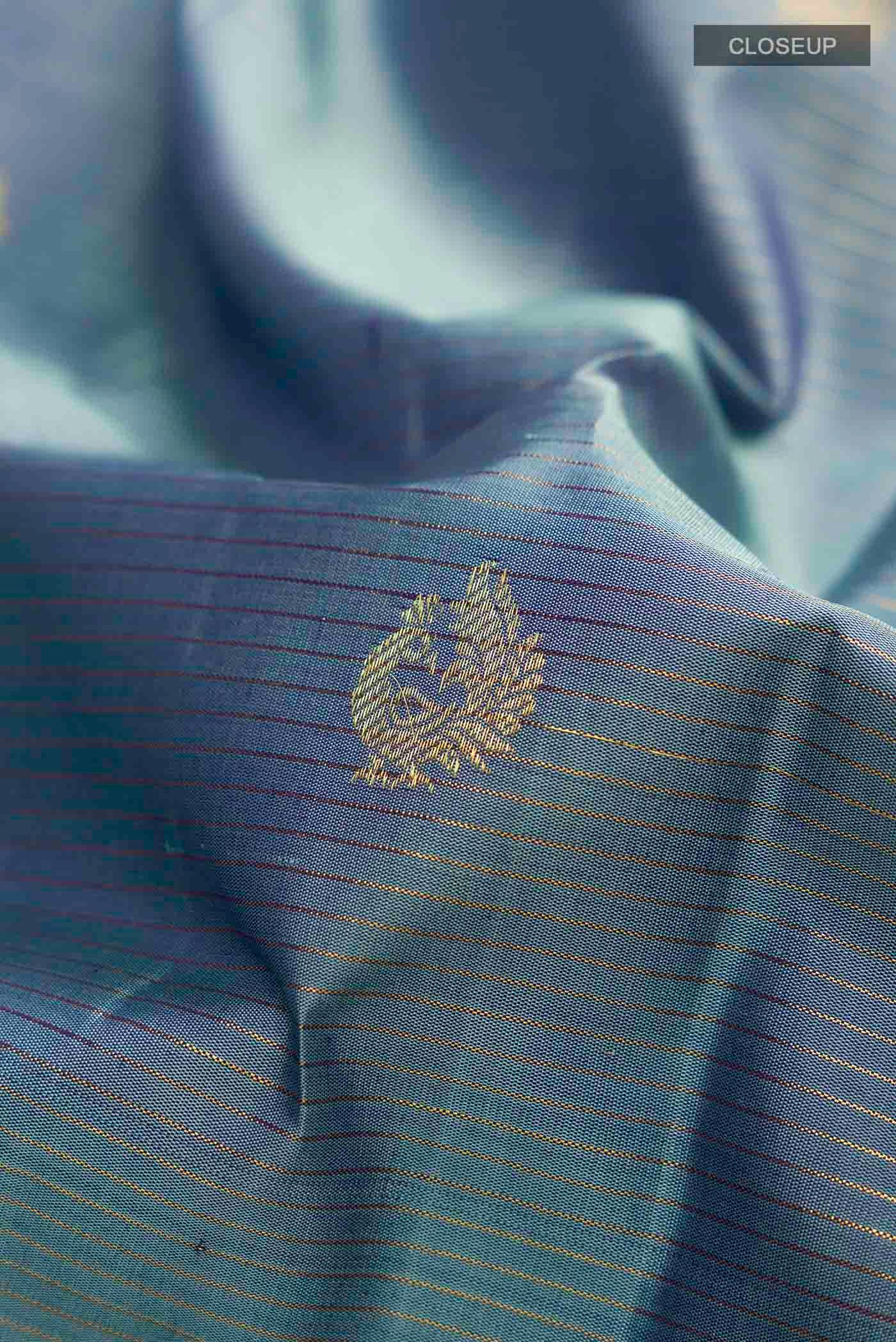 Blue Kanjivaram Silk Saree - Image 2