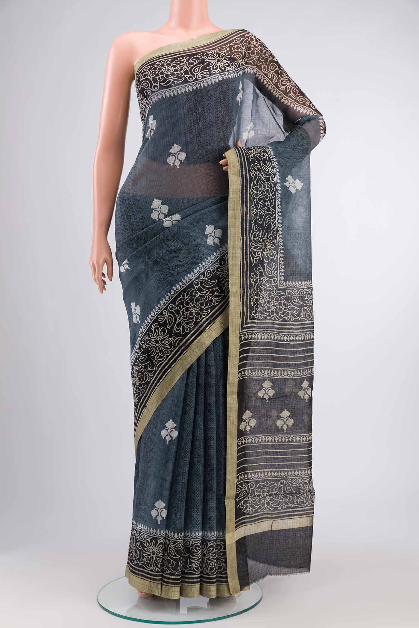 Grey Kota Cotton Saree