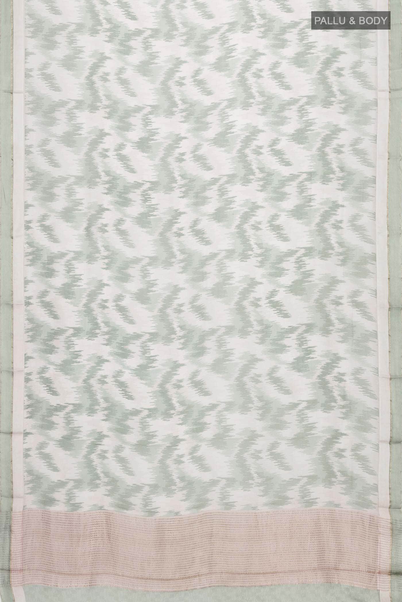 Grey Mysore Chiffon Saree - Image 3