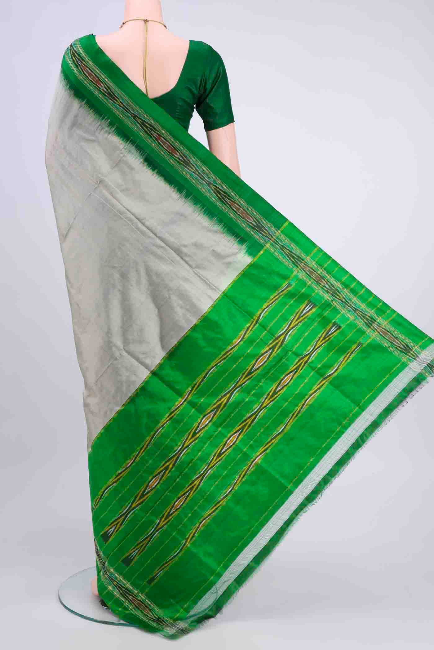 Grey Pochampally Saree - Image 3