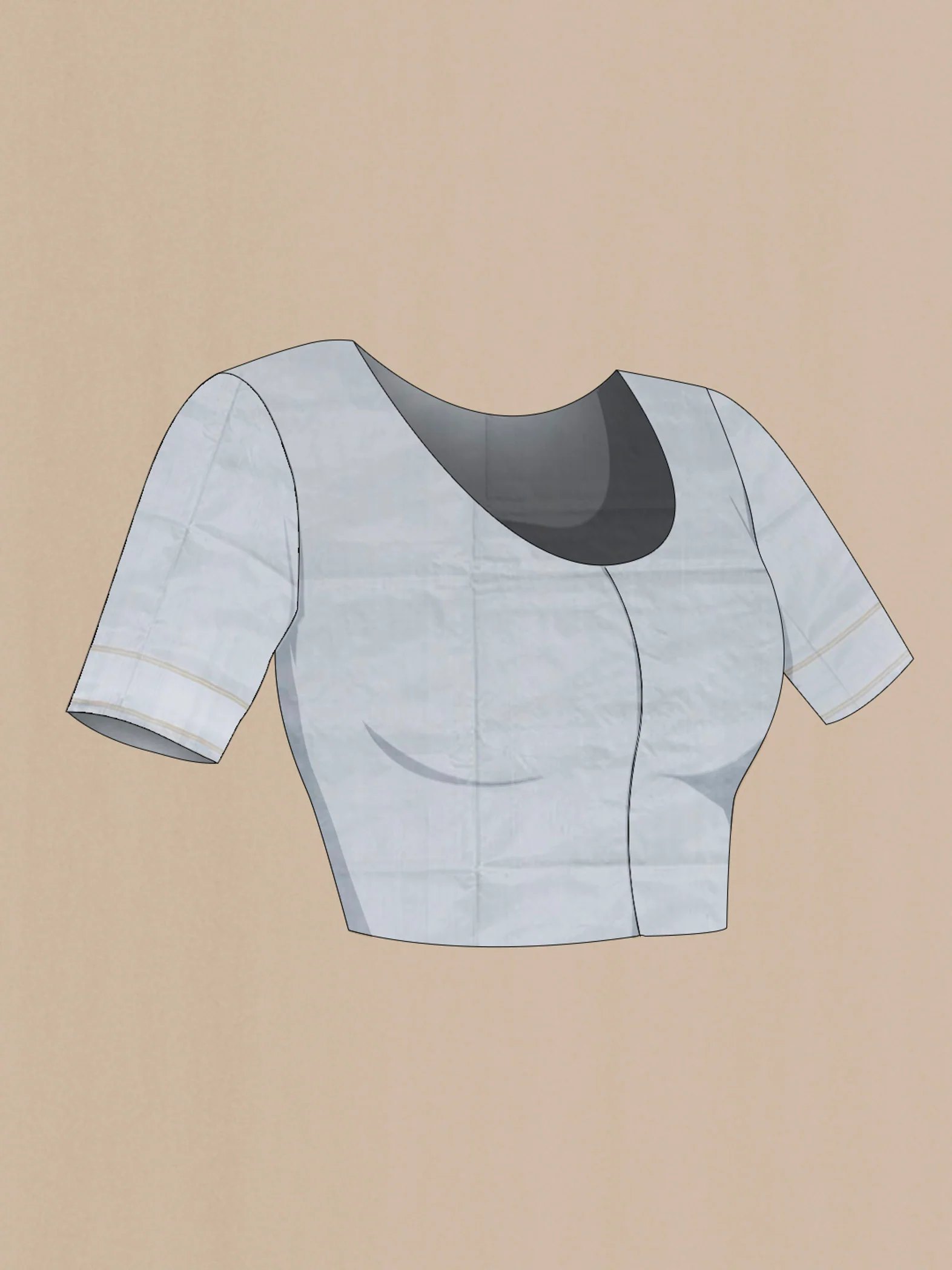 Grey Pochampally Silk Saree - Image 4