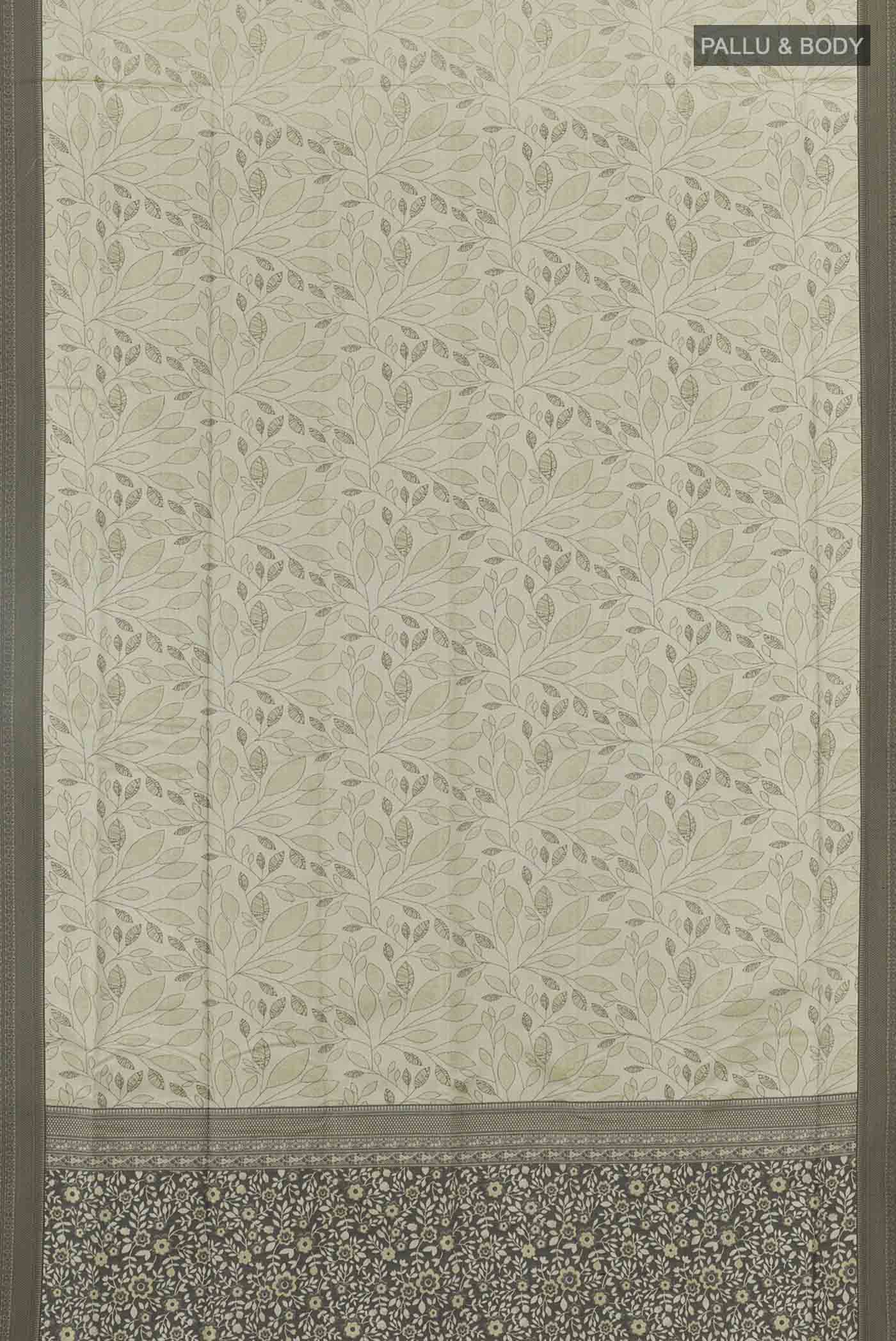 Grey Soft Silk Saree - Image 6