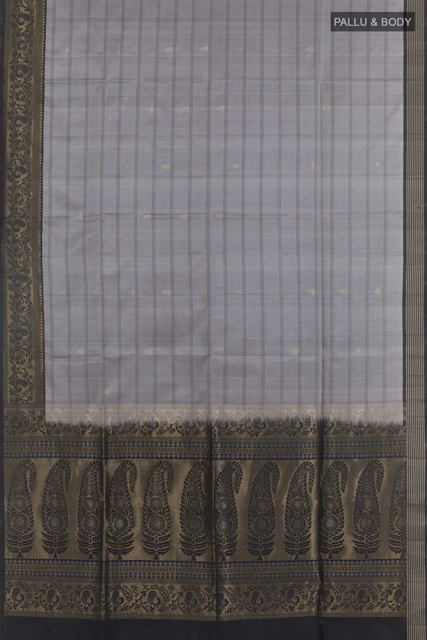 Grey Soft Silk Saree - Image 3