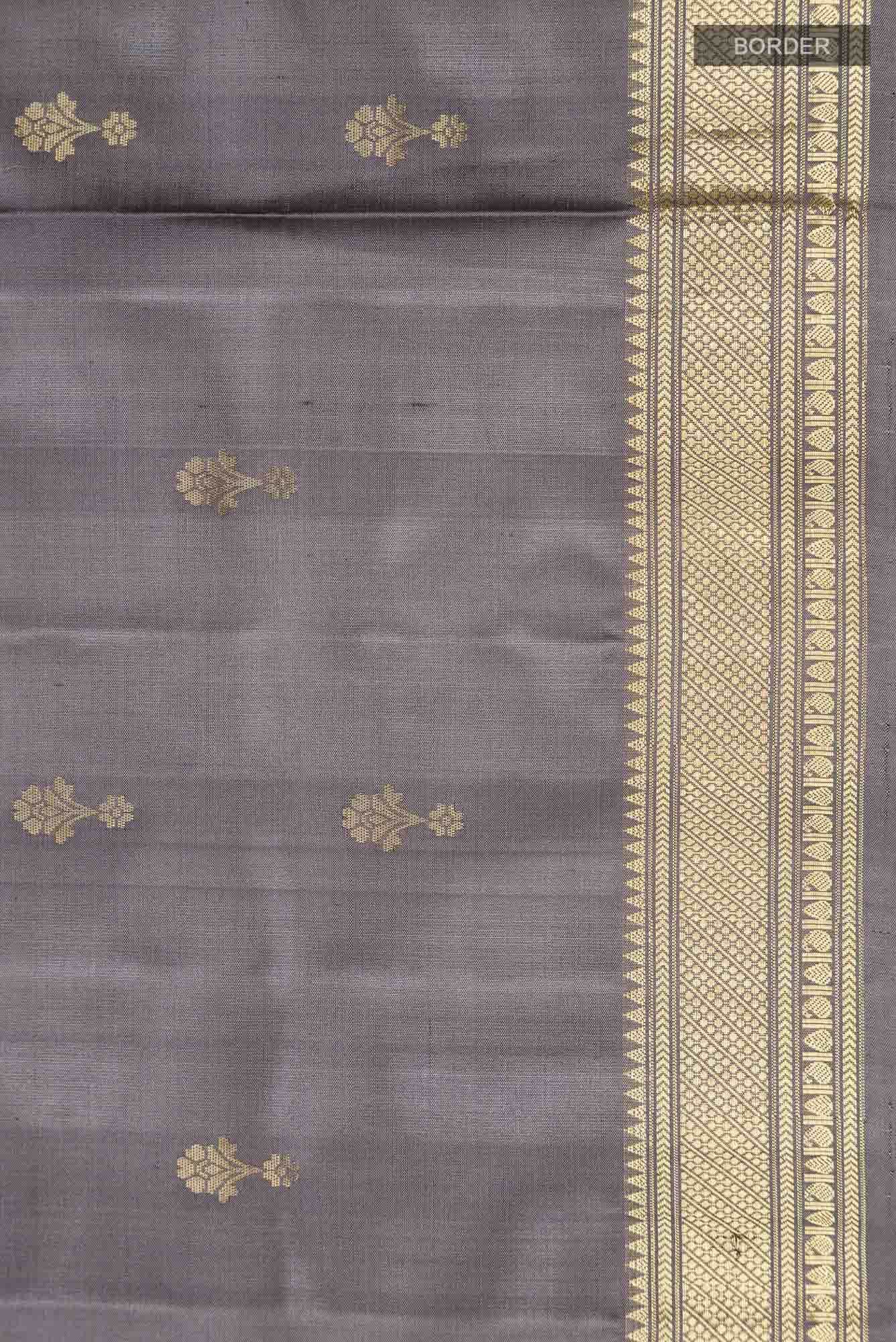 Grey Soft Silk Saree - Image 4
