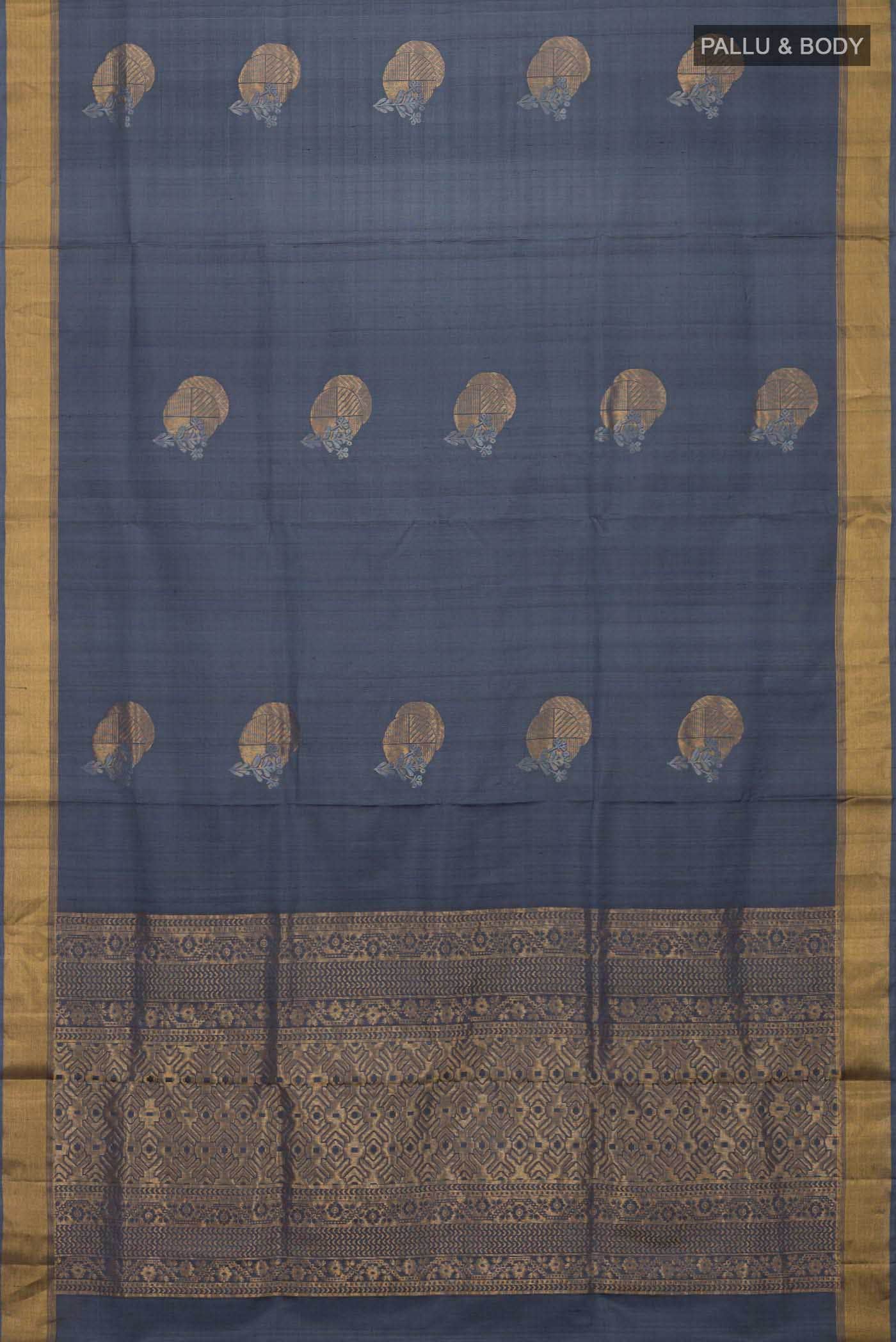 Grey Soft Silk Saree - Image 3