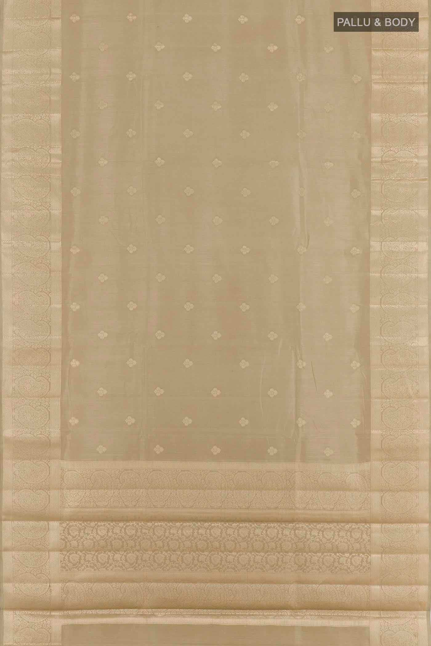 Grey Banarasi Raw Silk Saree - Image 3