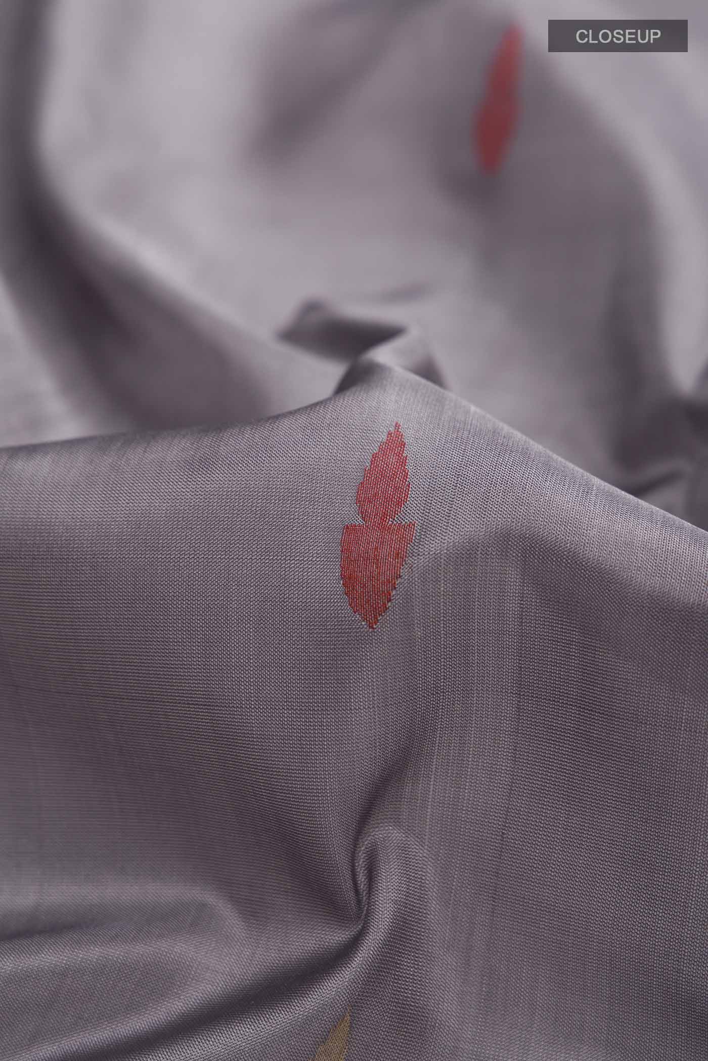 Grey Uppada Silk Saree - Image 2