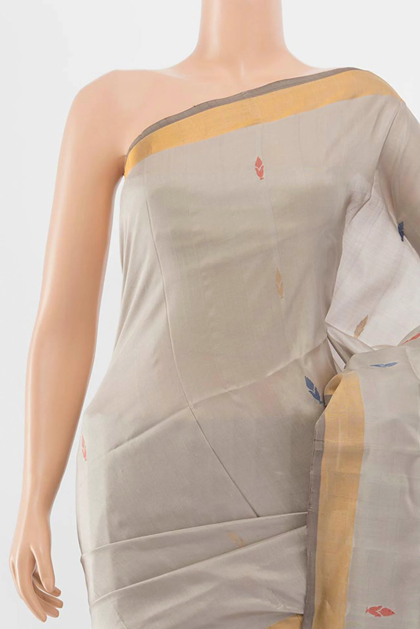 Grey Uppada Silk Saree - Image 2