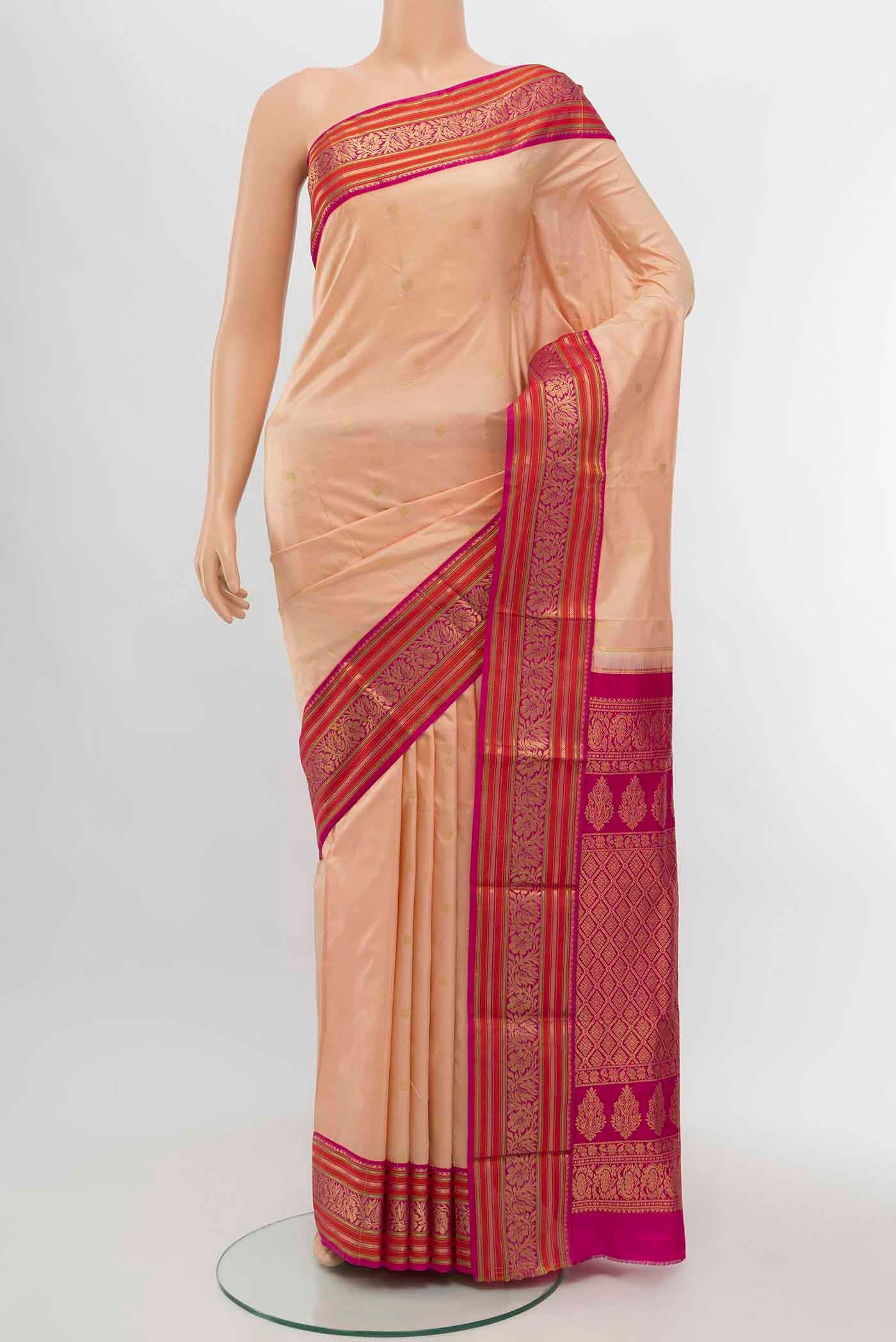 Imperial Pink Bangalore Silk - kadyal Saree