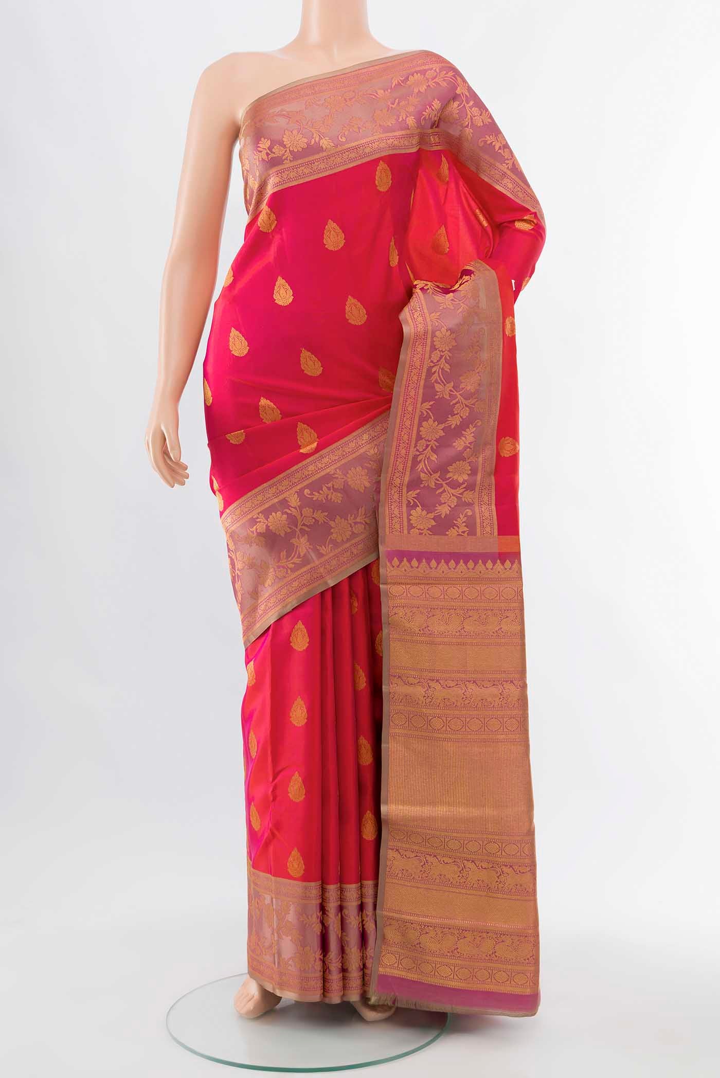 Imperial Pink Kanchipuram Silk Saree