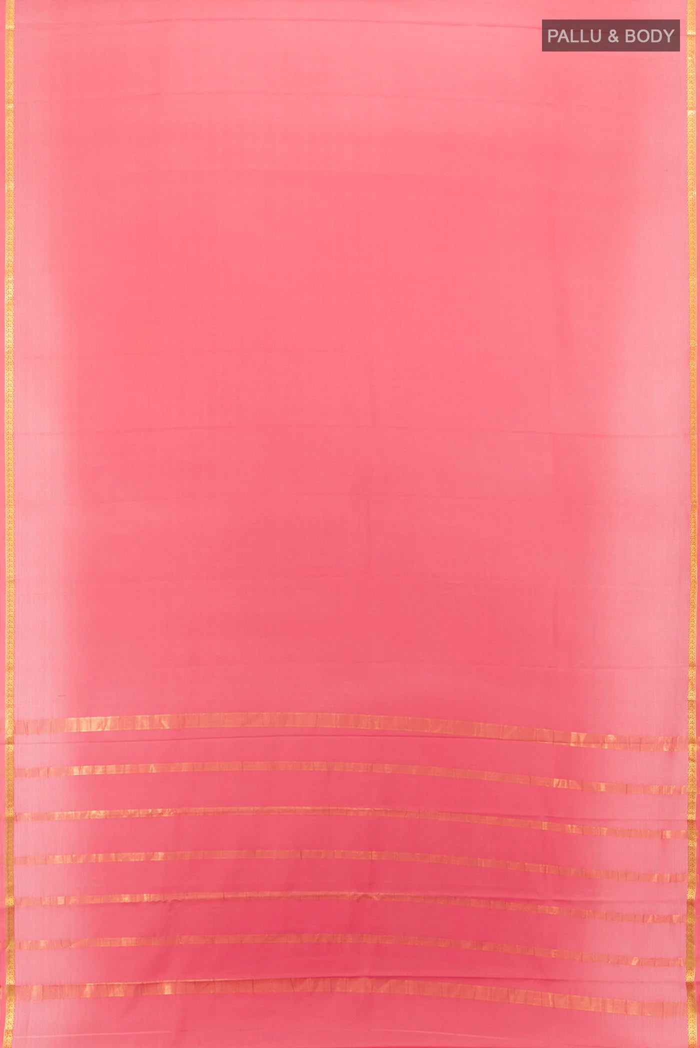 Pink Mysore Crepe Saree - Image 5