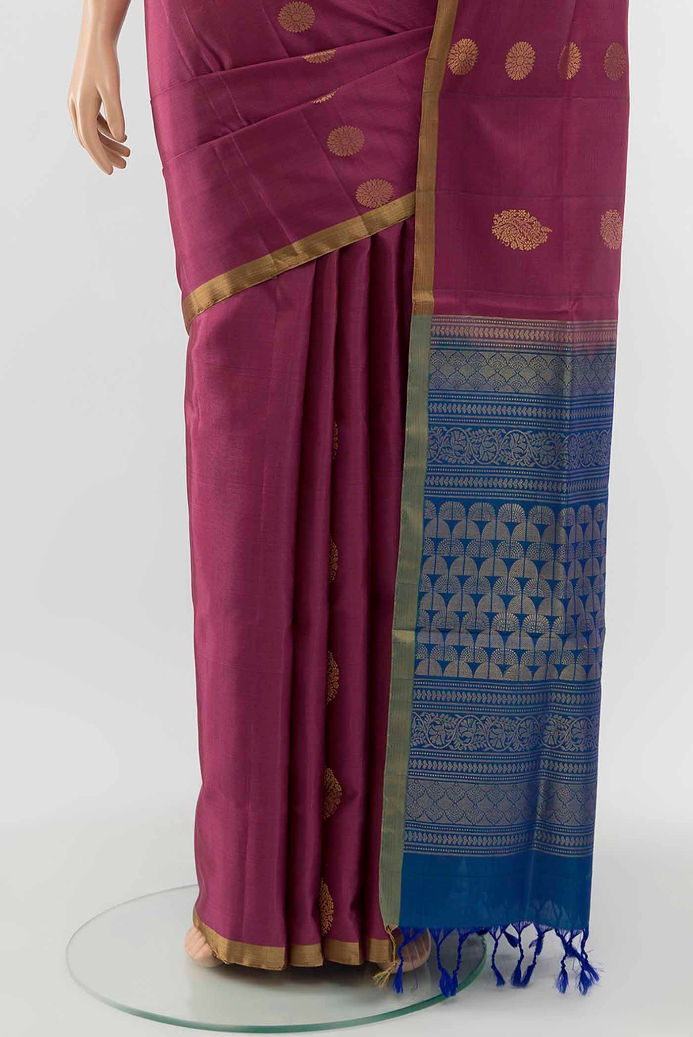Imperial Pink Soft Silk Saree - Image 3