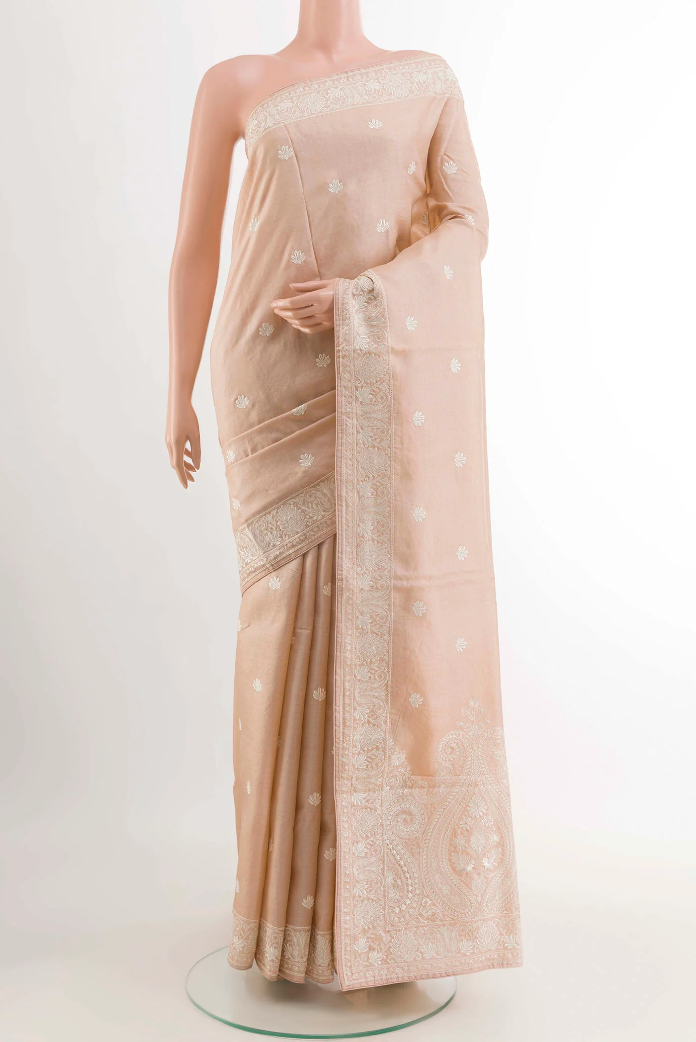 Imperial Pink Tussar Saree
