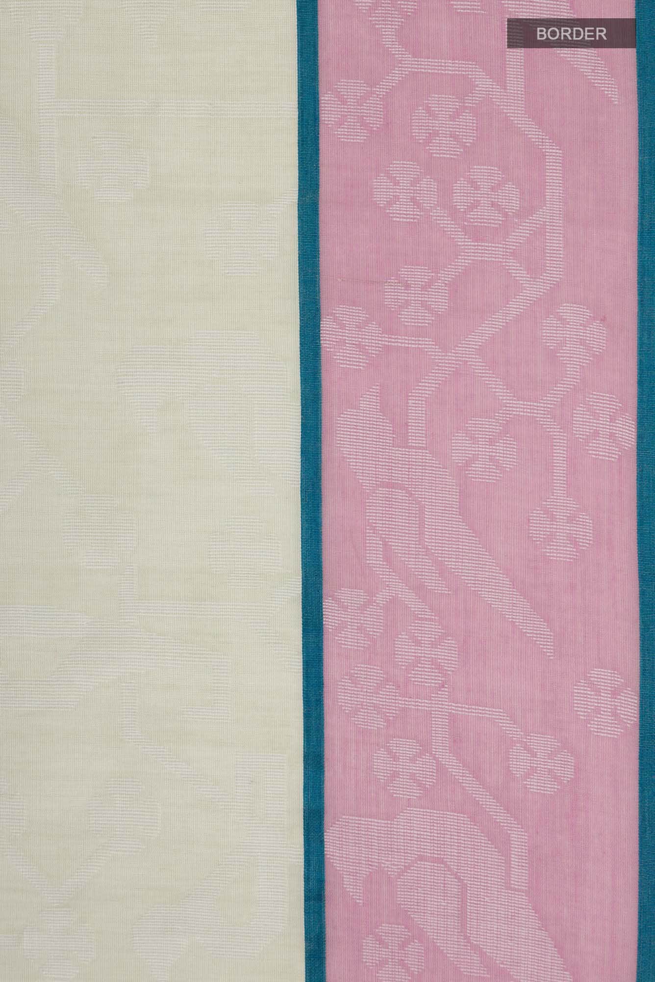 Jamini-Sage Green Bengal Cotton Saree - Image 5