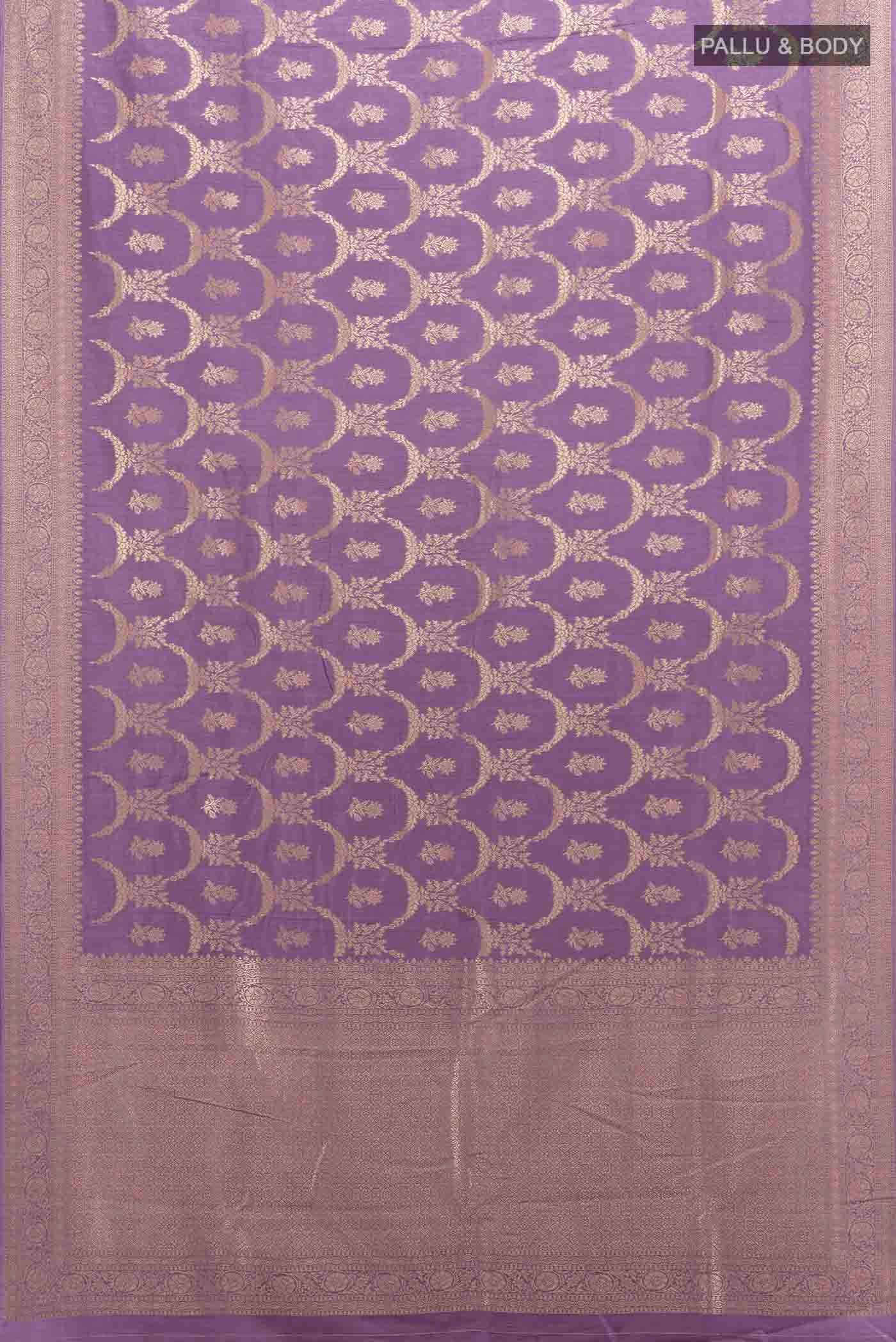 Lavender Art Silk Saree - Image 5