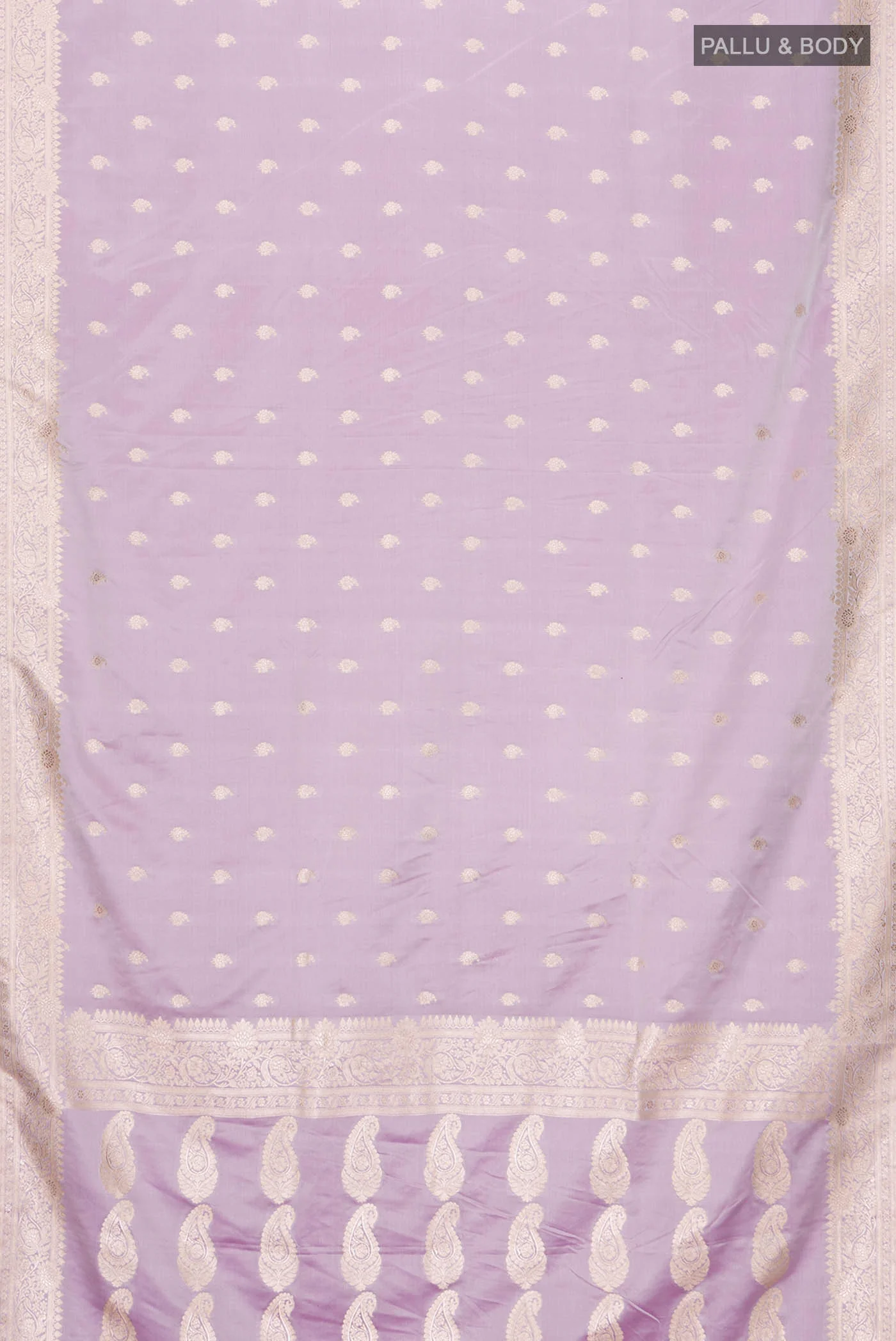 Lavender Blended Banarasi Silk Saree - Image 3