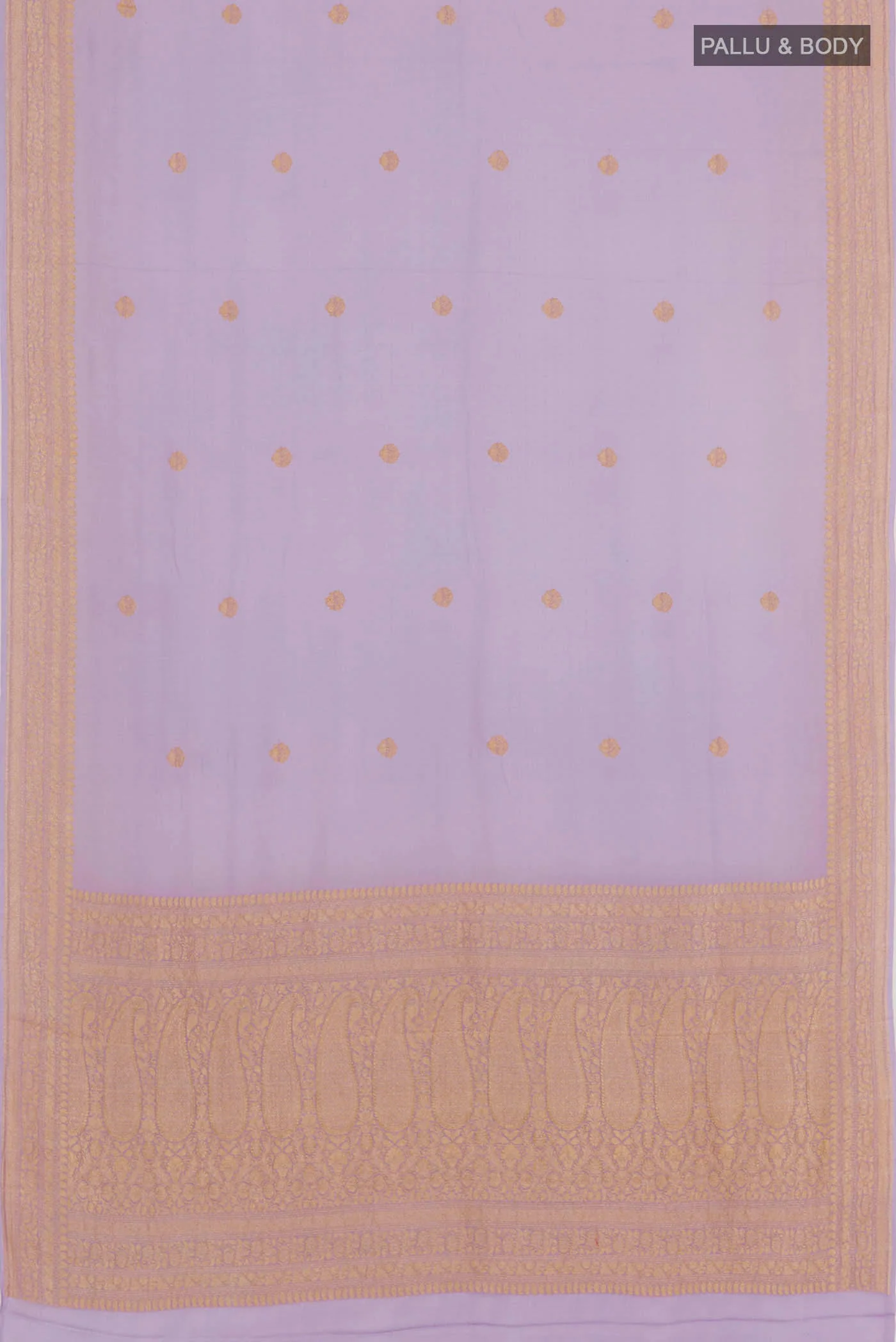 Lavender Banarasi Georgette Saree - Image 3