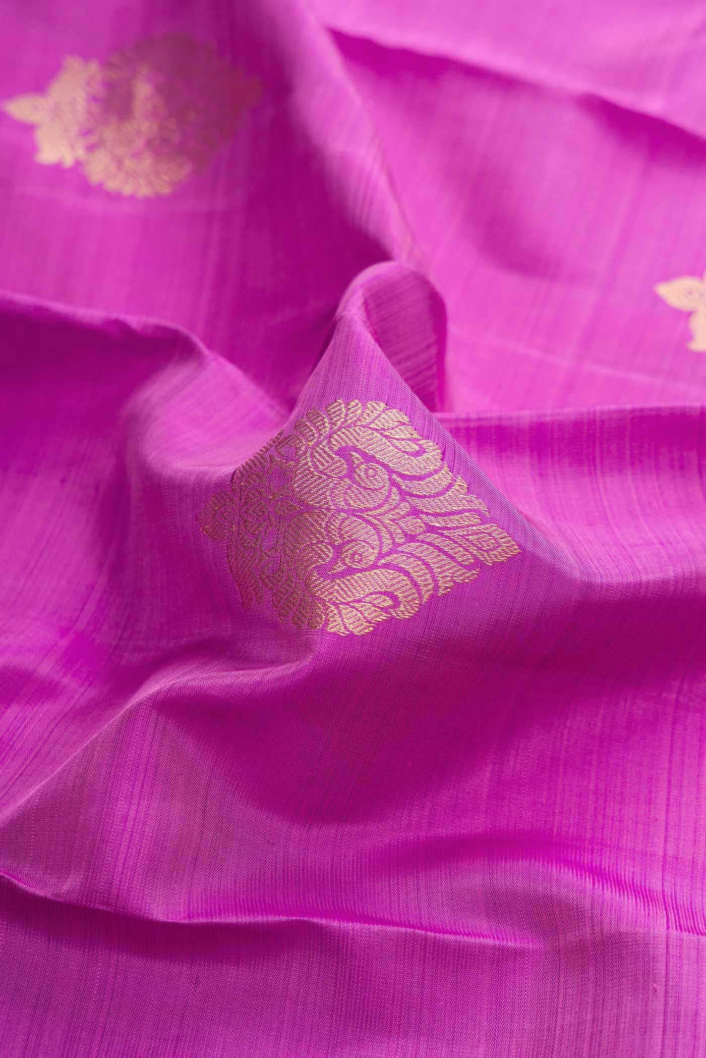 Lavender Dual Tone Kanjivaram Silk Saree - Image 2