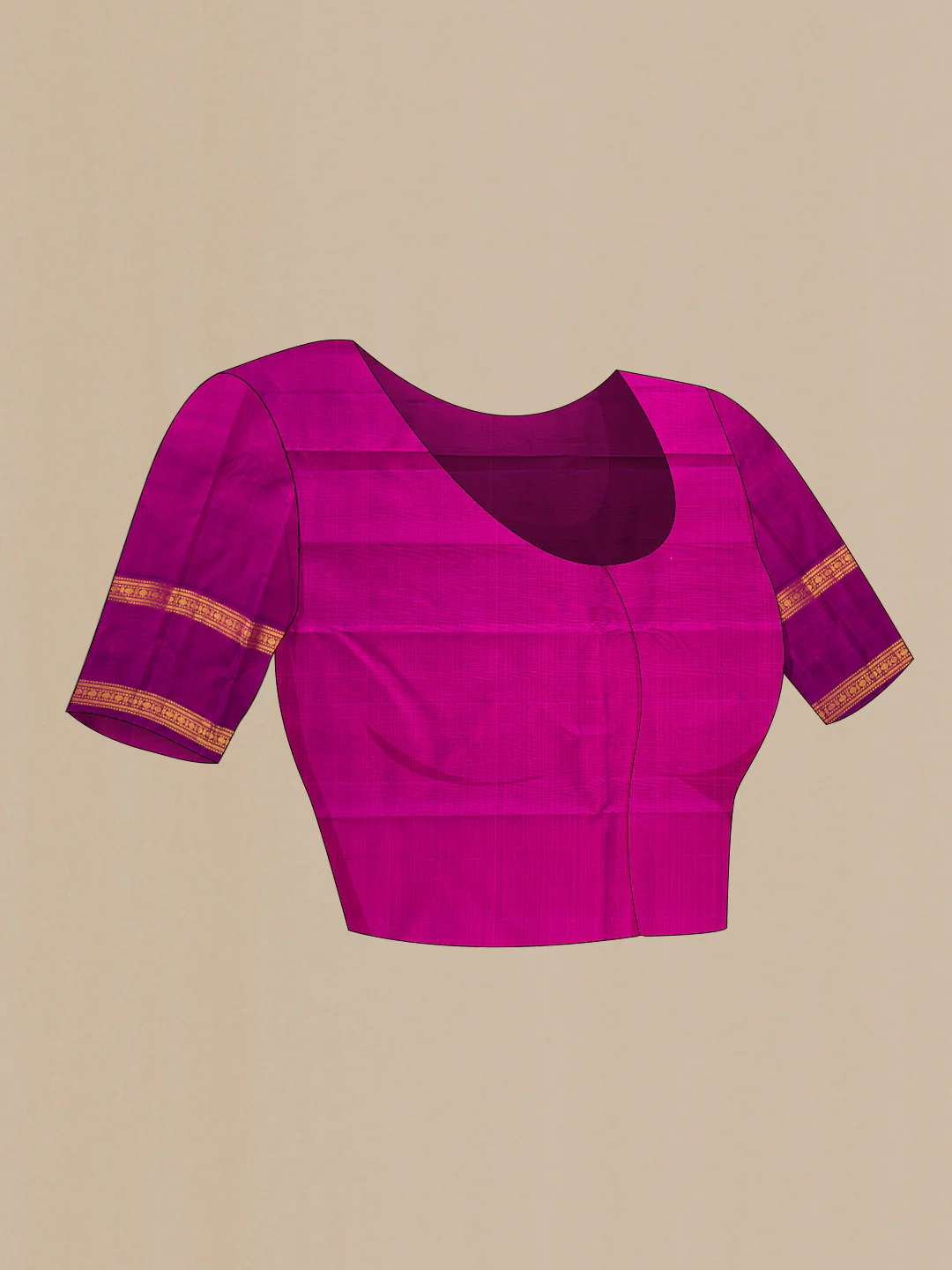 Lavender Dual Tone Kanjivaram Silk Saree - Image 5