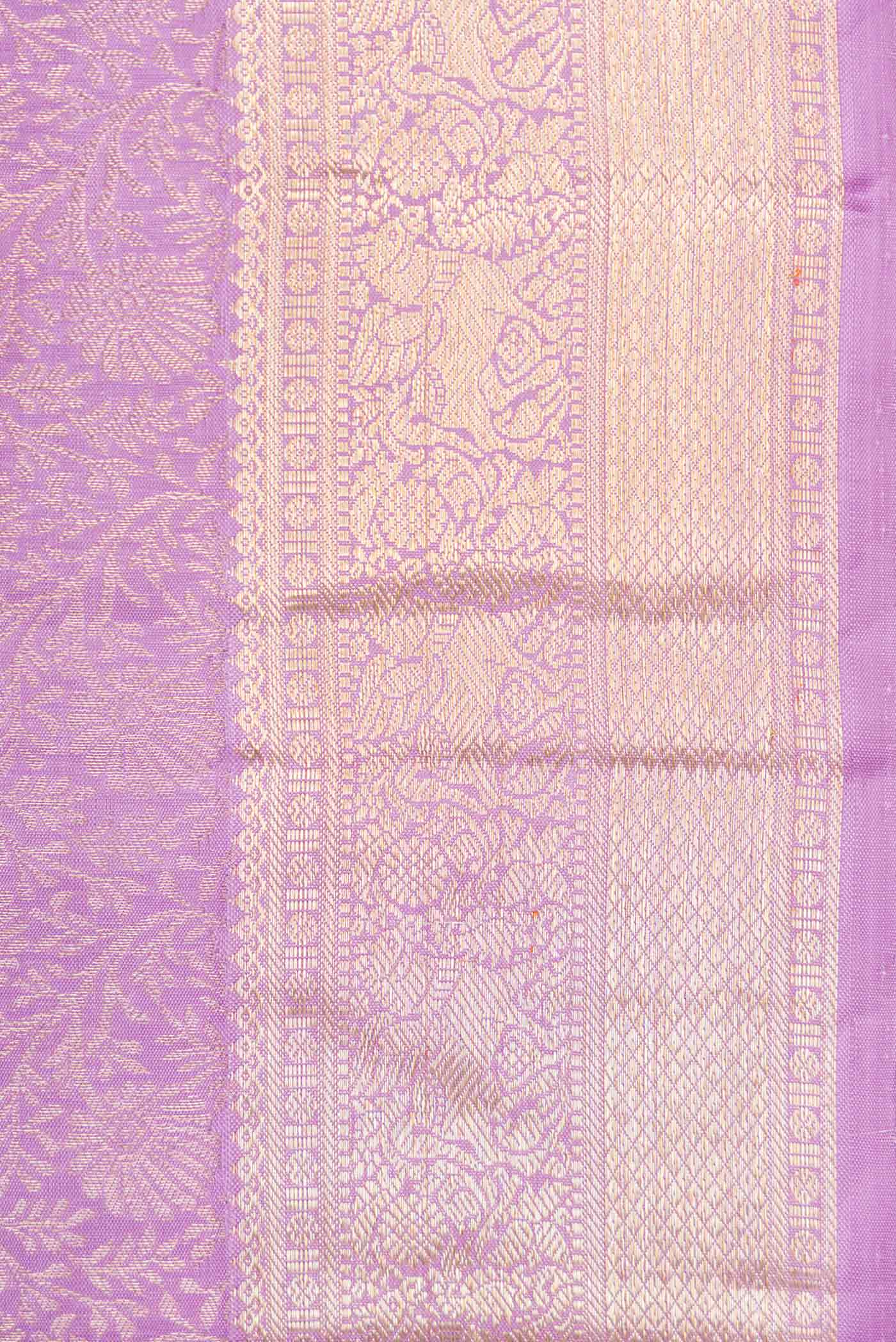 Lavender Dual Tone Kanchipuram Silk Saree - Image 3