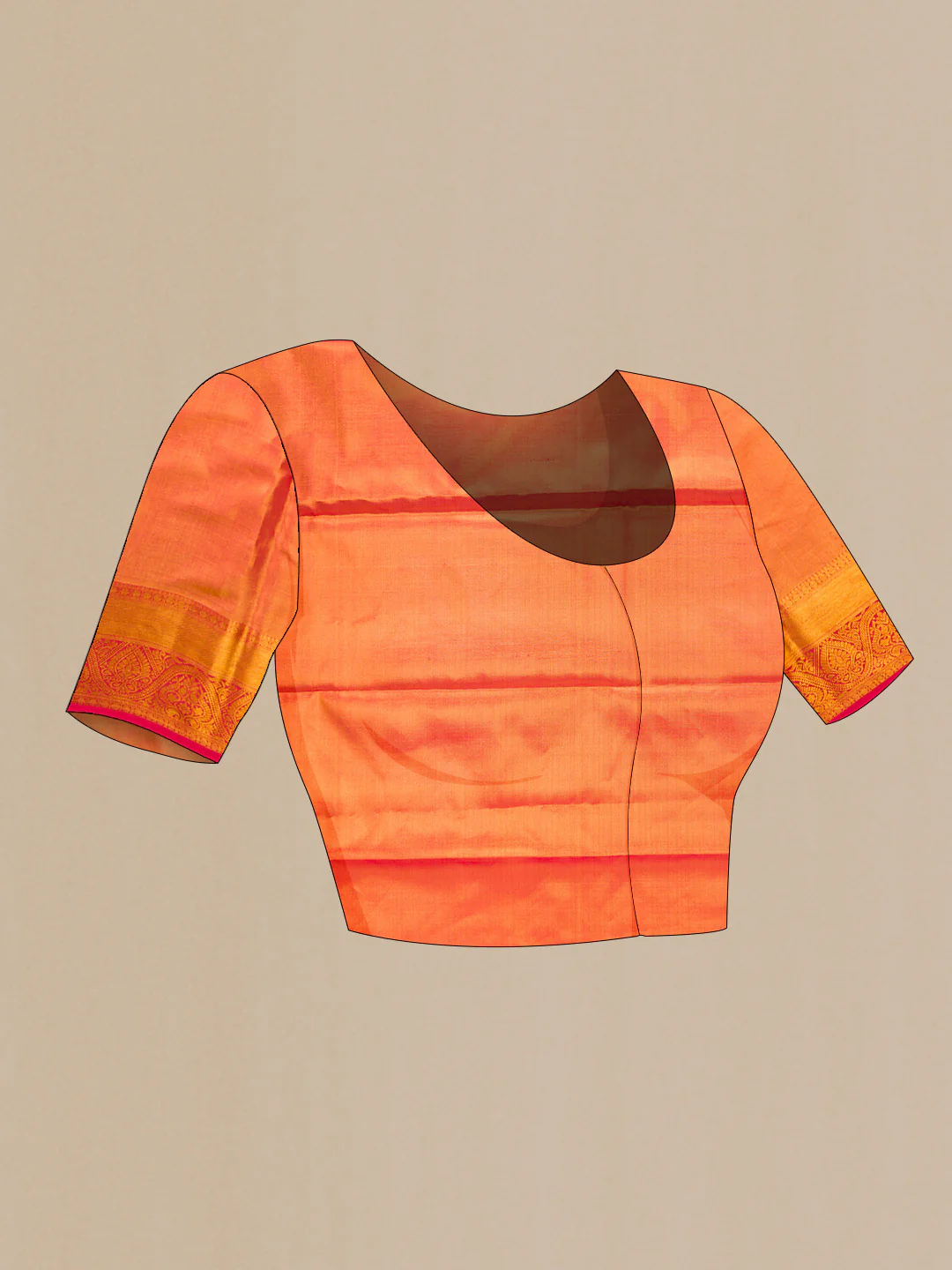 Lavender,Green and Pink Color Kanjivaram Tissue Silk Saree - Image 5