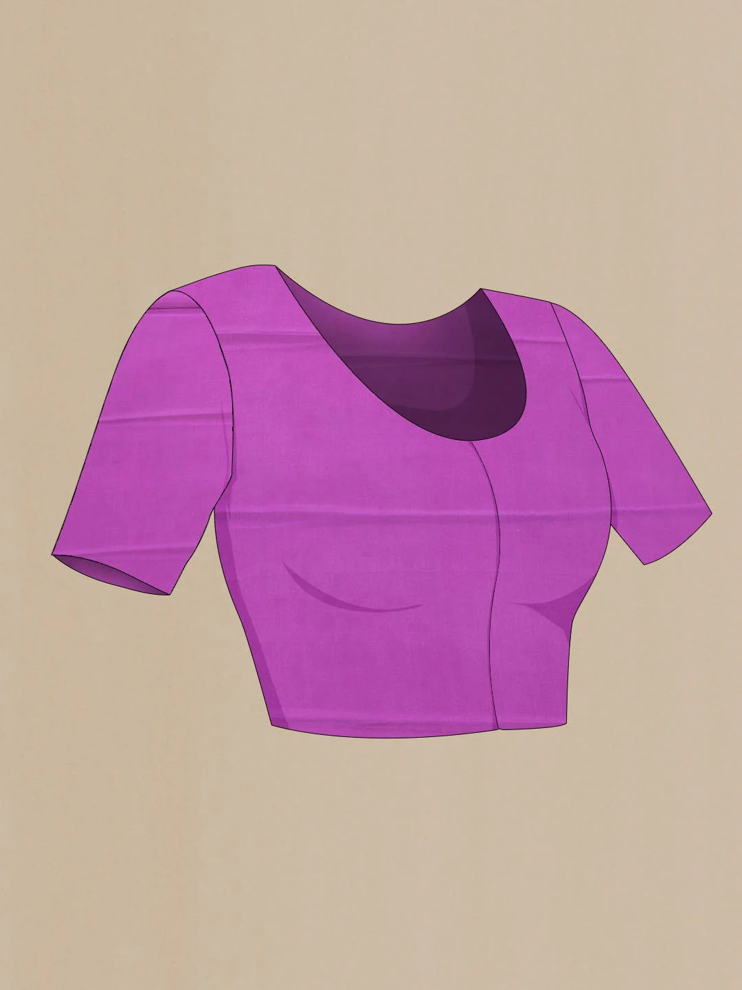 Lavender Dual Tone Mysore Georgette Saree - Image 4