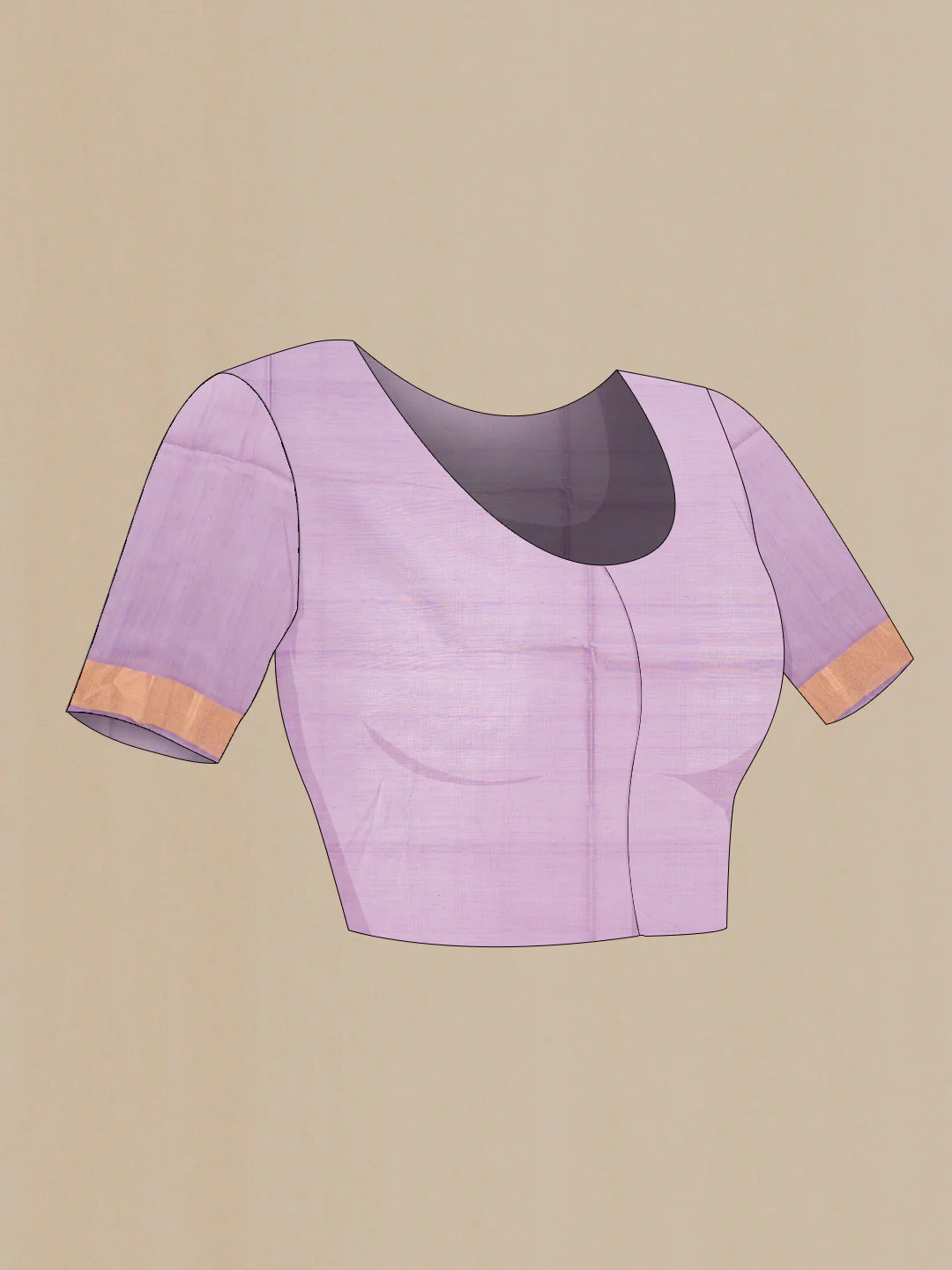 Lavender Silk Cotton Saree - Image 4