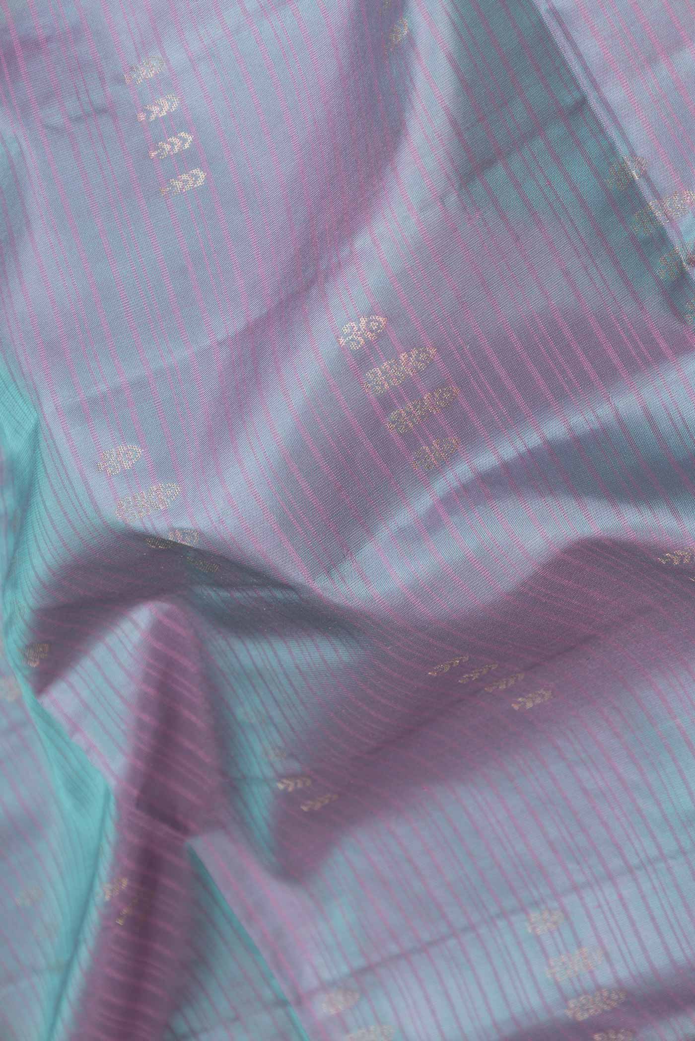 Lavender Dual Tone Soft Silk Saree - Image 2