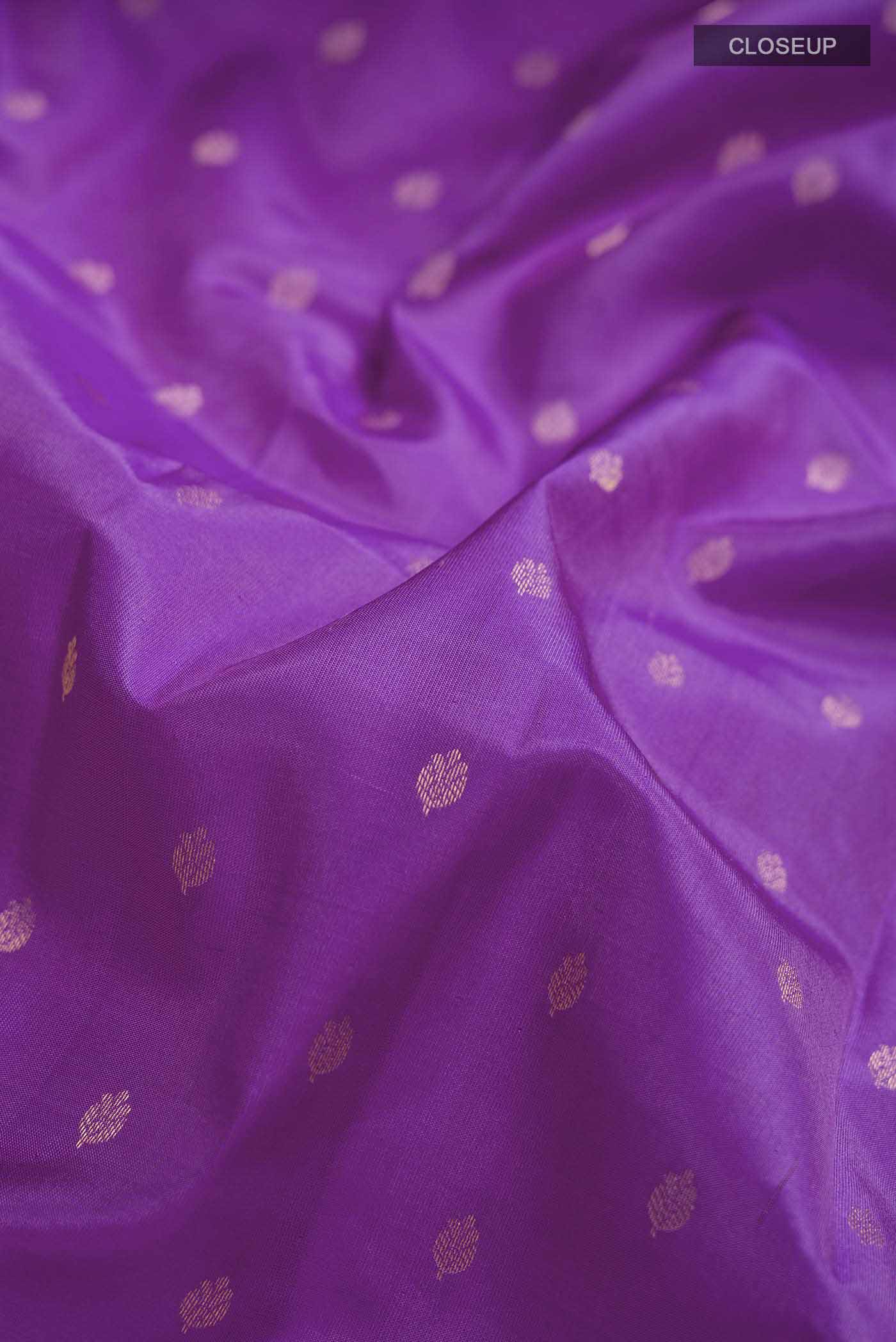 Lavender Kanchipuram Silk Saree - Image 2