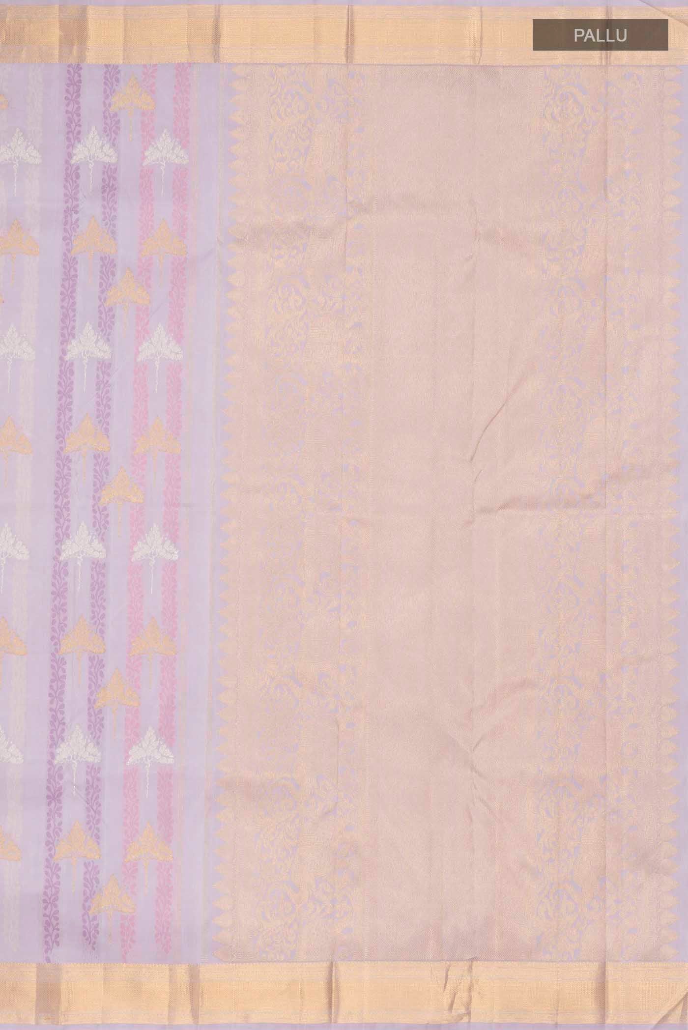 Lavender Kanchipuram Silk Saree - Image 7
