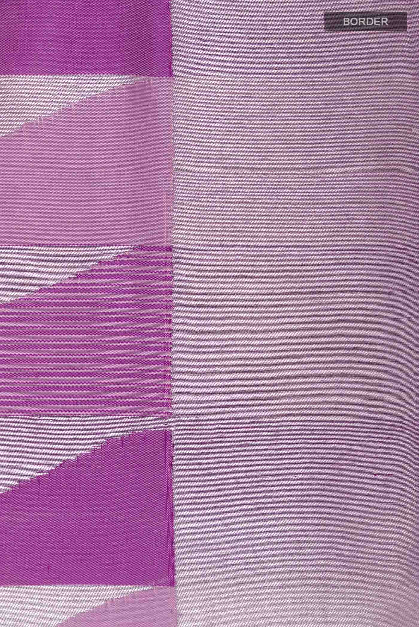 Lavender Kanchipuram Silk Saree - Image 3