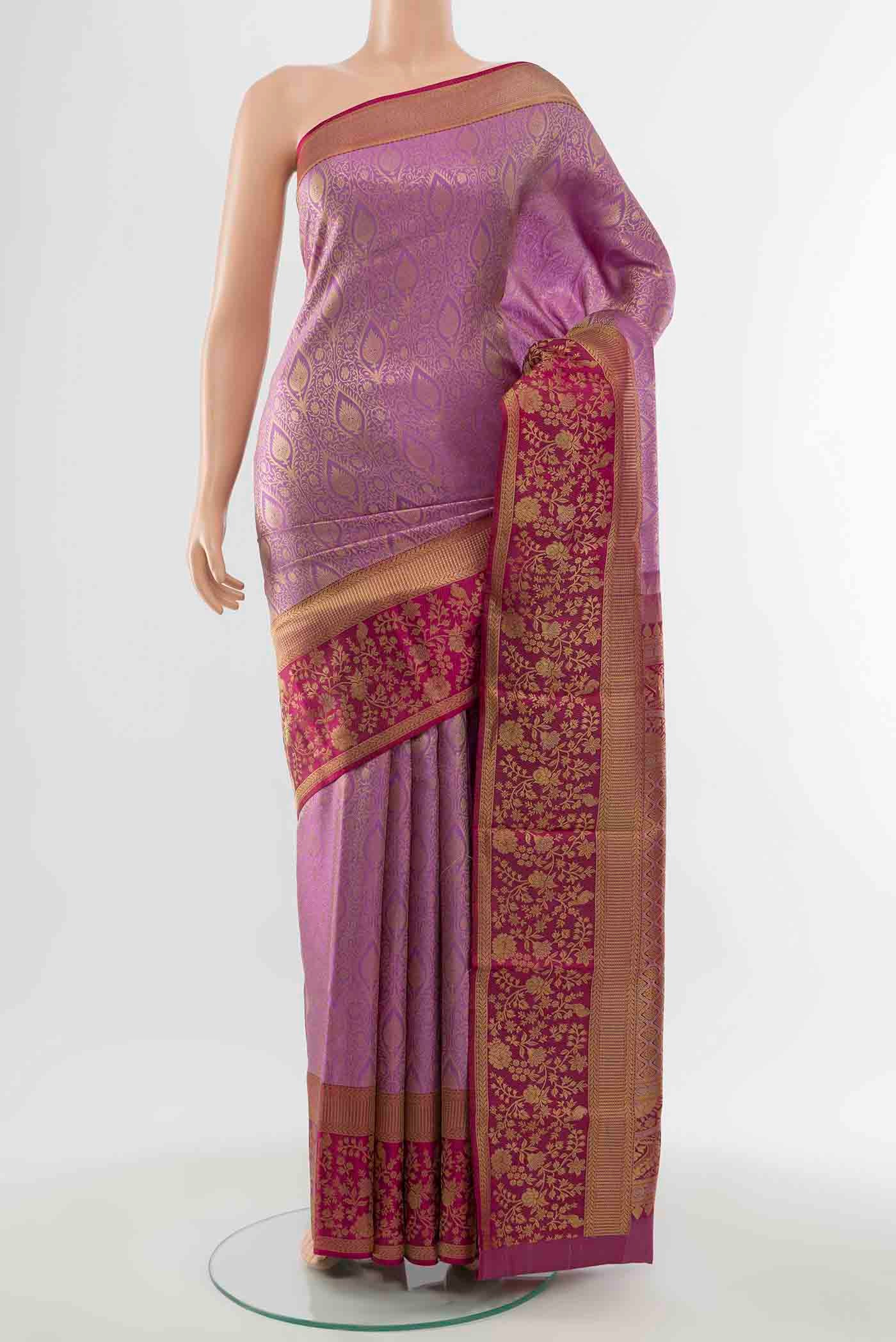 Lavender Kanjivaram Silk Saree