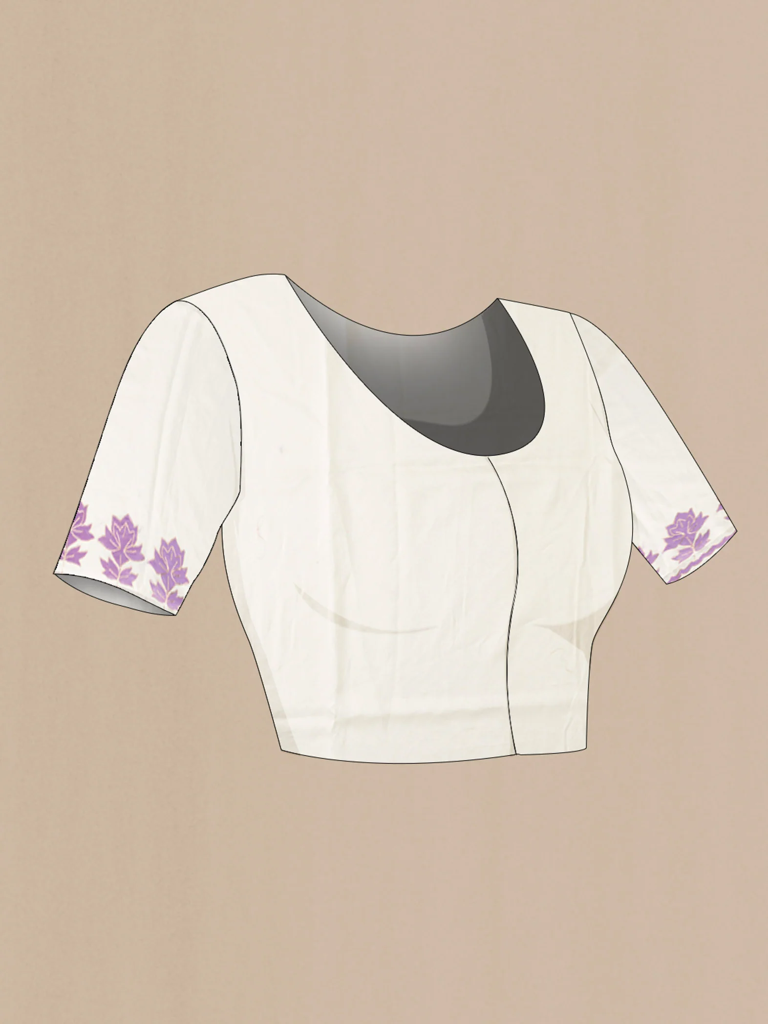 Lavender Organza Silk Saree - Image 4
