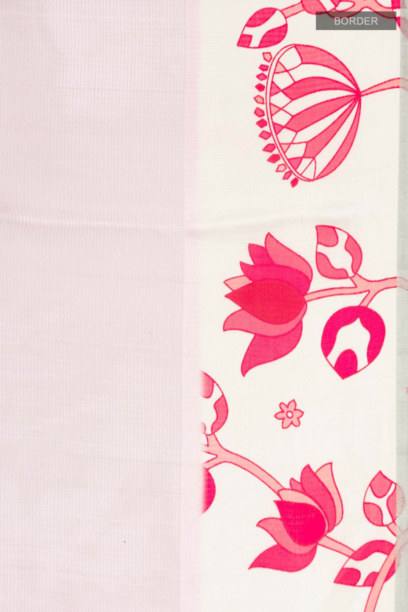 Rose pink Organza Silk Saree - Image 4