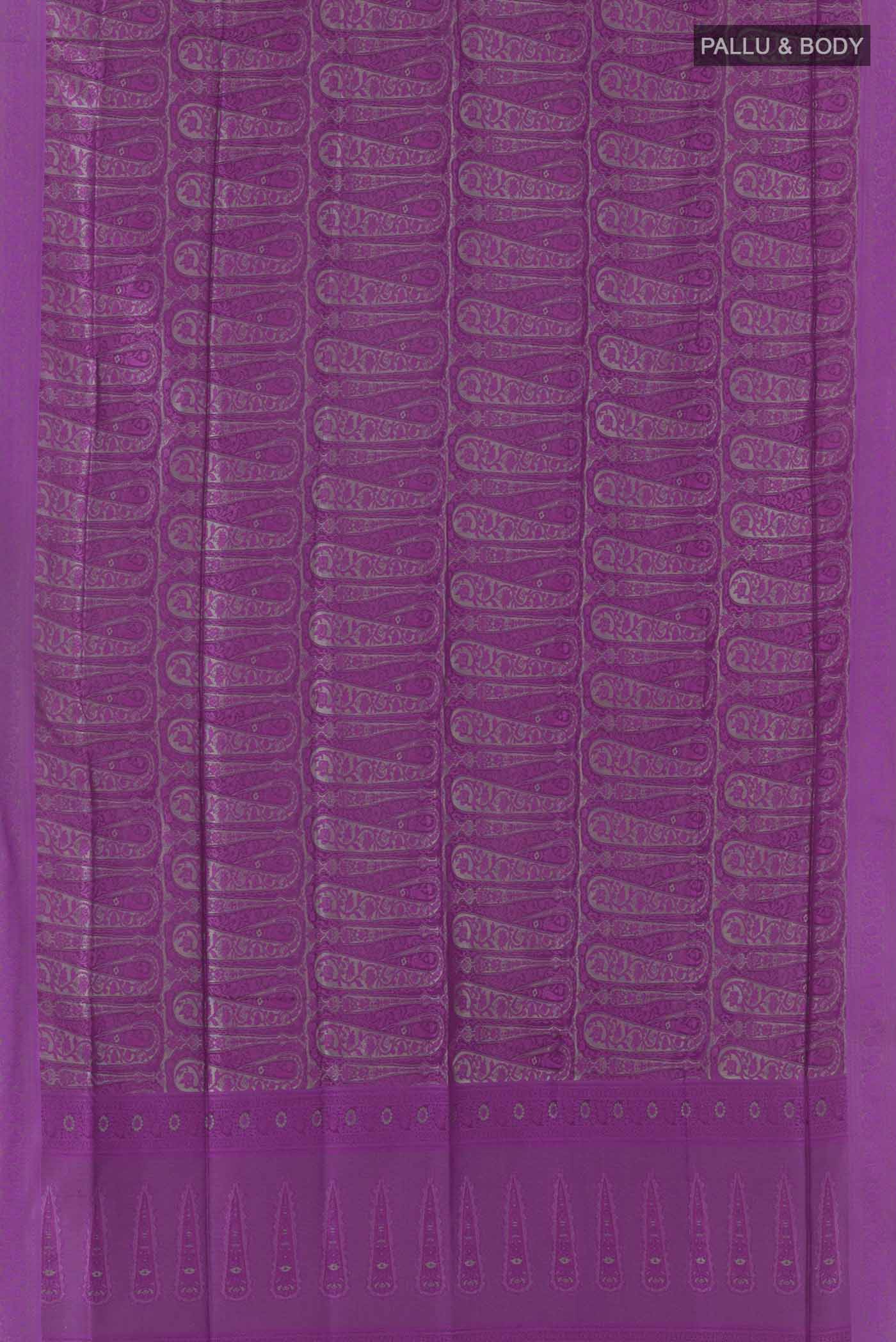Lavender Soft Silk Saree - Image 6
